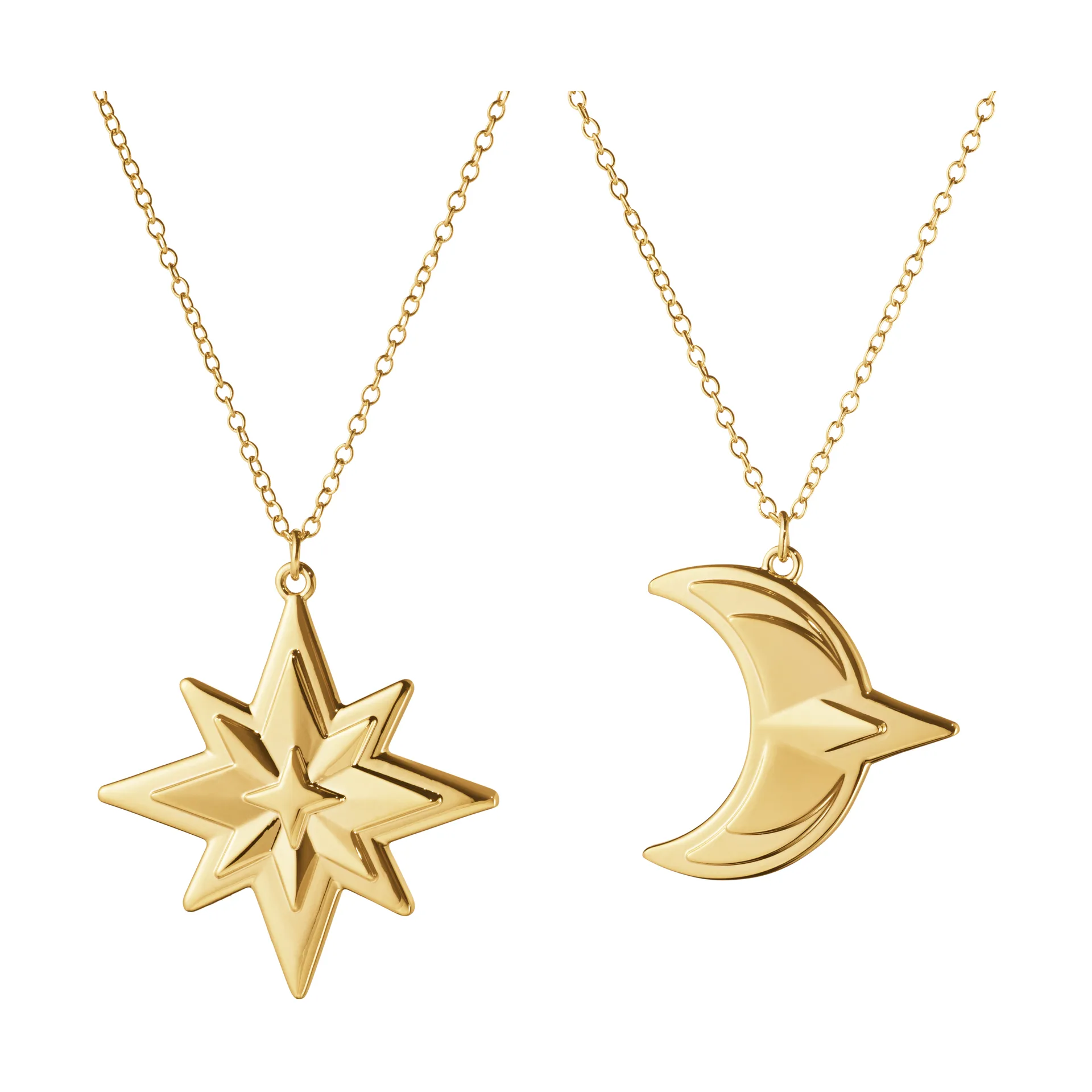 Zawieszka świąteczna 2024, 2 szt., Pozłacana Georg Jensen