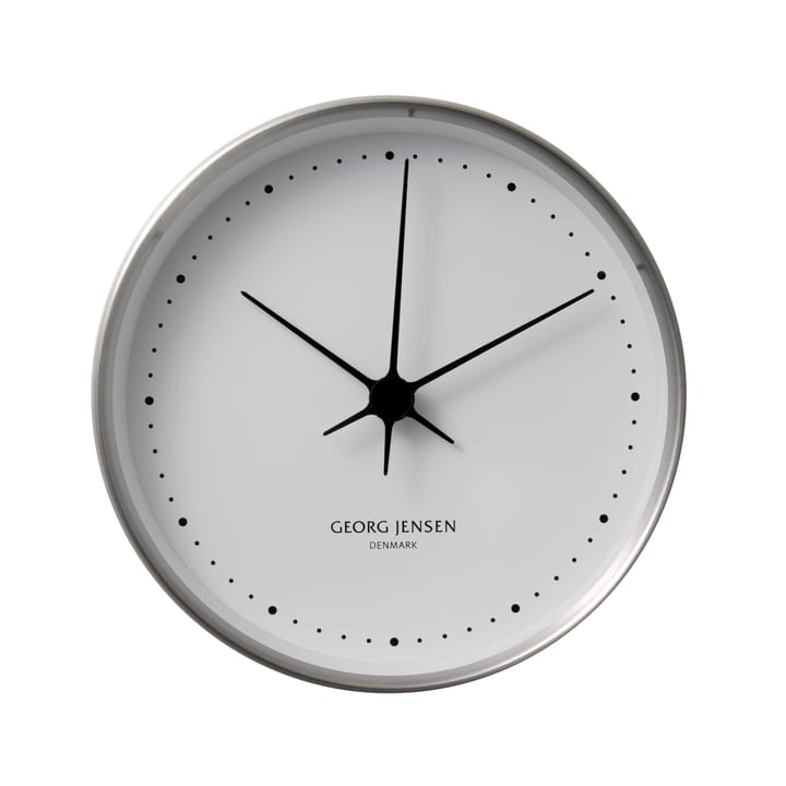 Zegar ścienny Koppel  biały-stal nierdzewna - Ø 10 cm - Georg Jensen