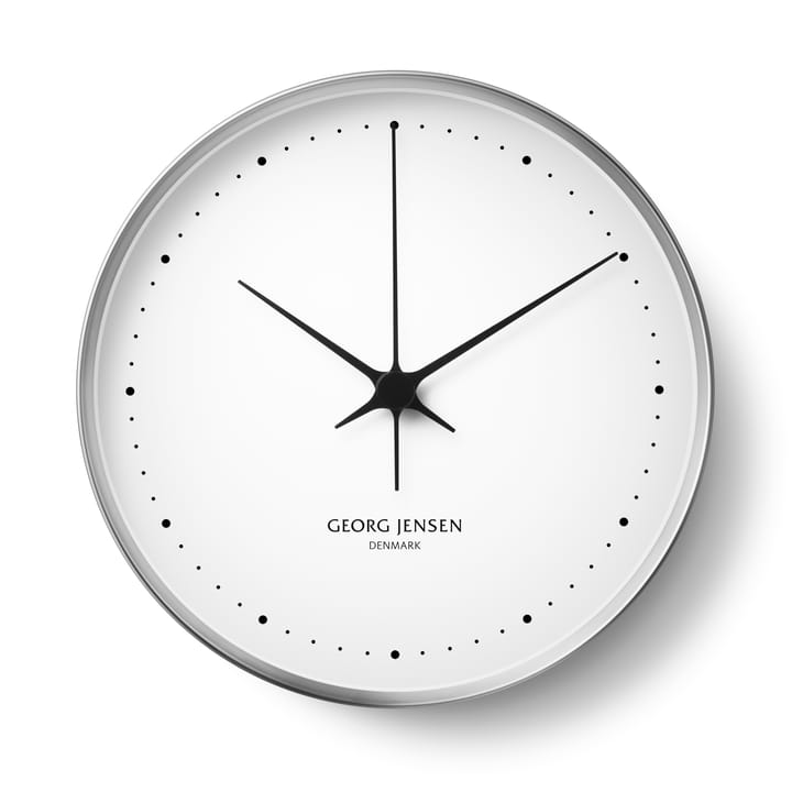 Zegar ścienny Koppel  biały-stal nierdzewna - Ø 30 cm - Georg Jensen