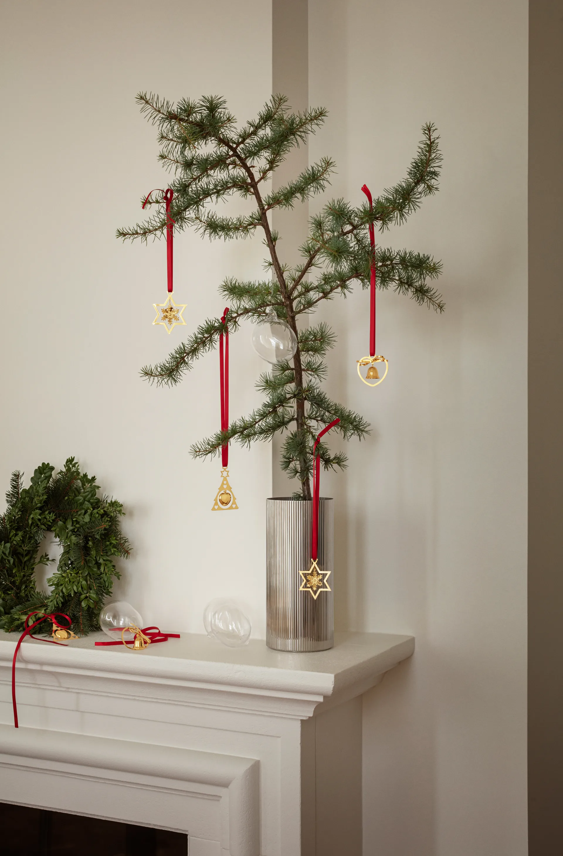 Zestaw mini zawieszek świątecznych 2024, 3 szt., Pozłacany Georg Jensen