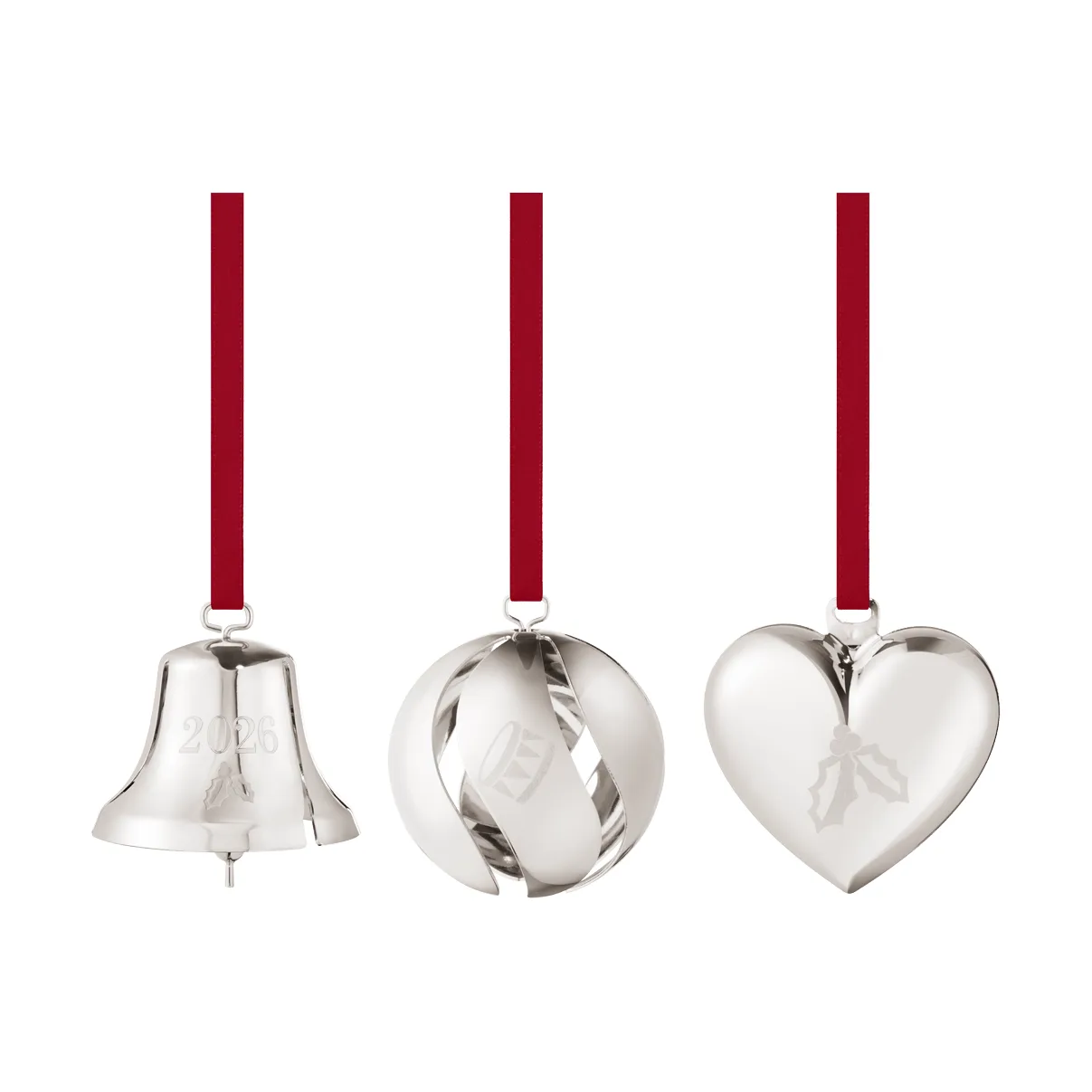 zestaw ozdób na 2026 rok, Palladium, 3-częściowy zestaw Georg Jensen