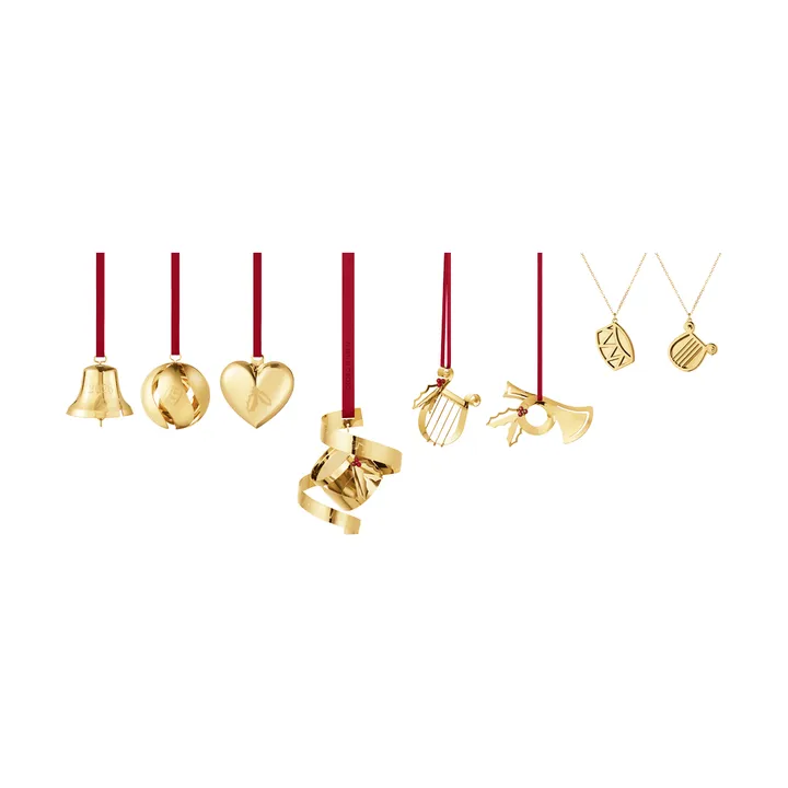 zestaw ozdób na 2026 rok - Złoto, 8 sztuk - Georg Jensen