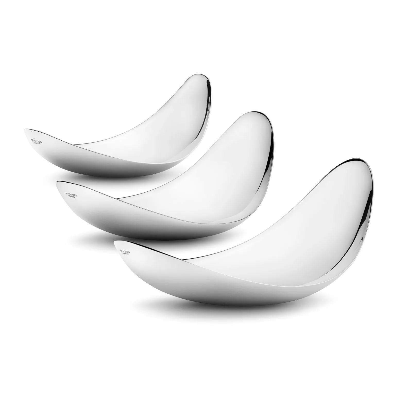 Zestaw talerzy do serwowania Leaf, 3-pak Georg Jensen