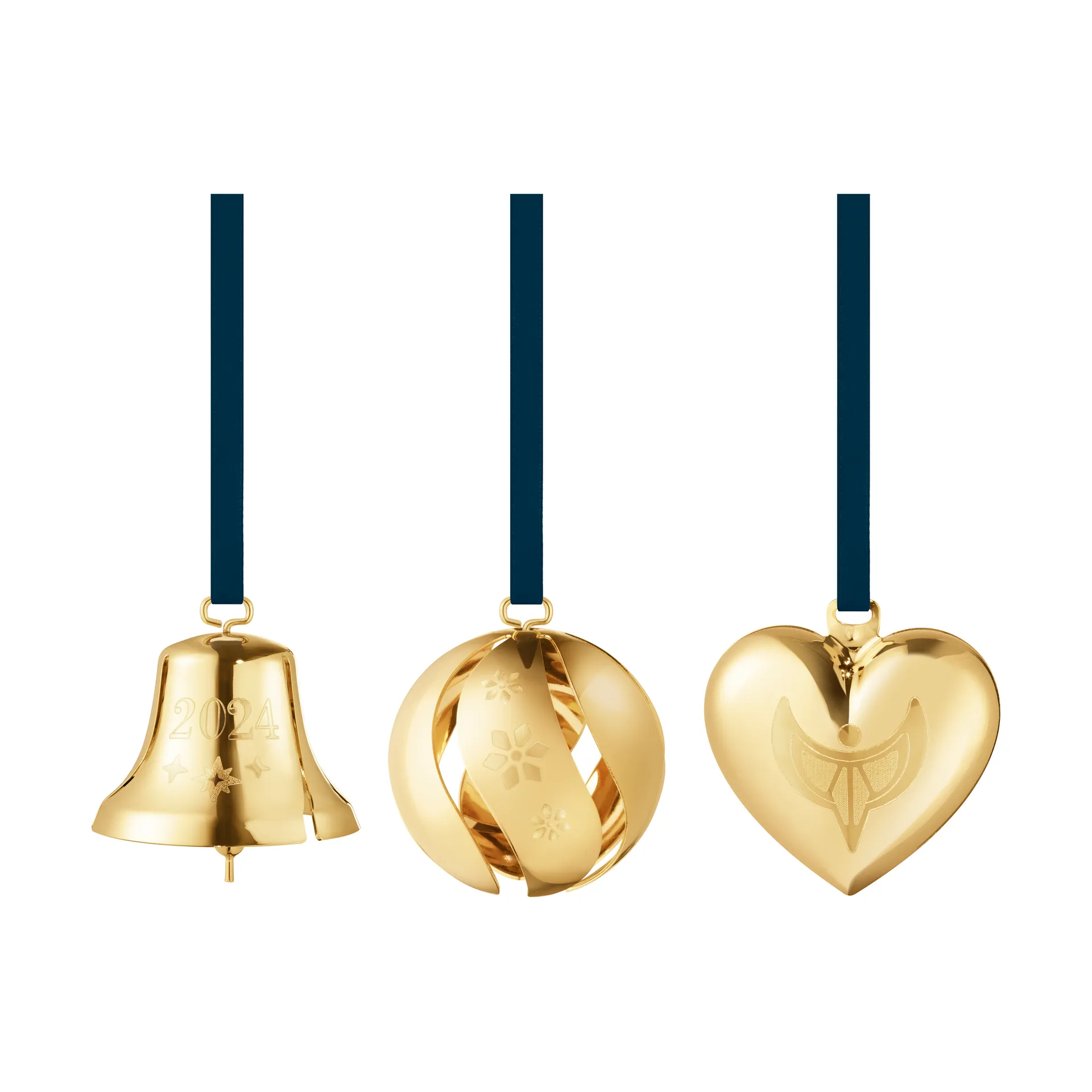 Zestaw upominkowy 2024, 3 części, Pozłacany Georg Jensen