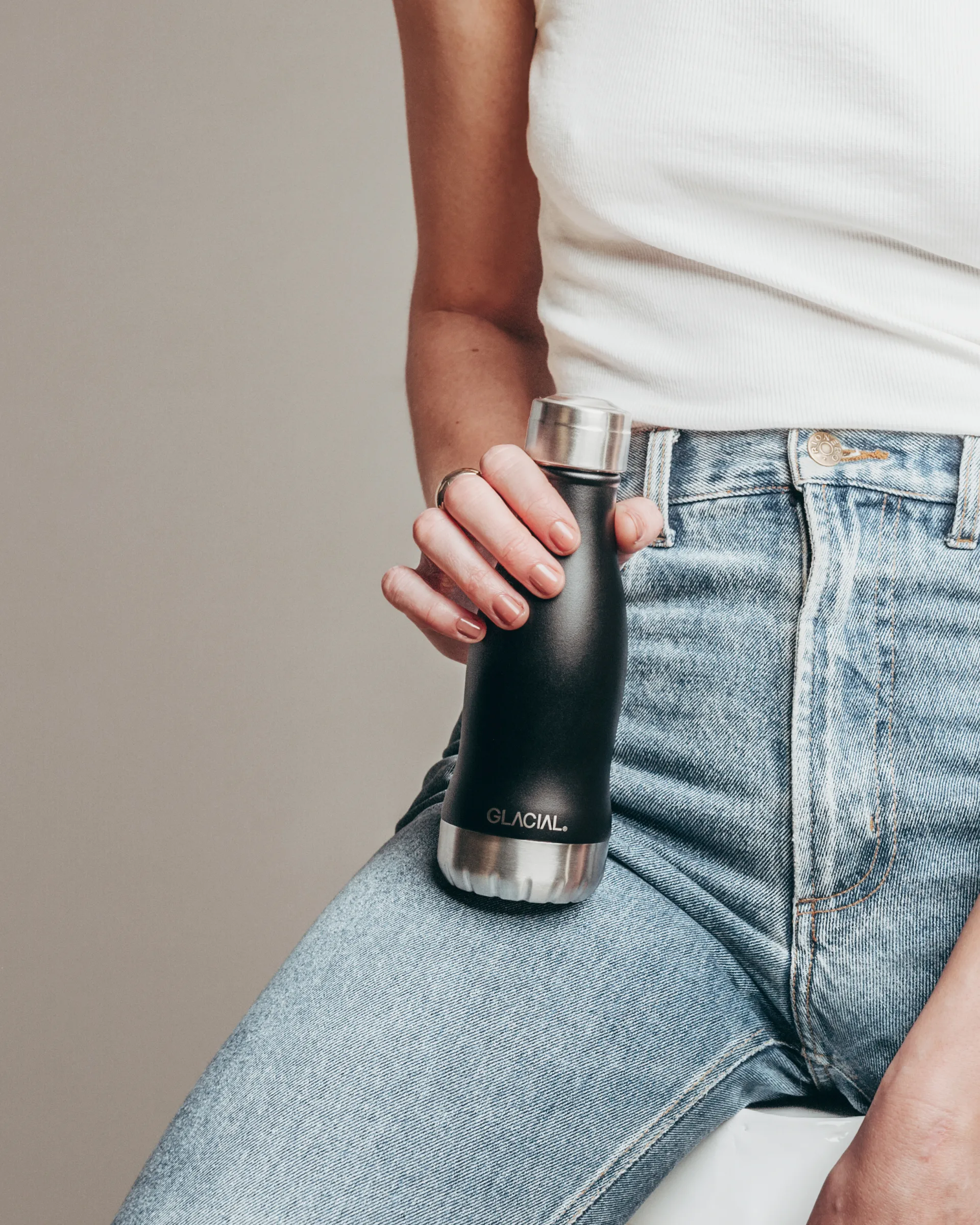 Glacial butelka na wodę 280 ml, Matte black Glacial