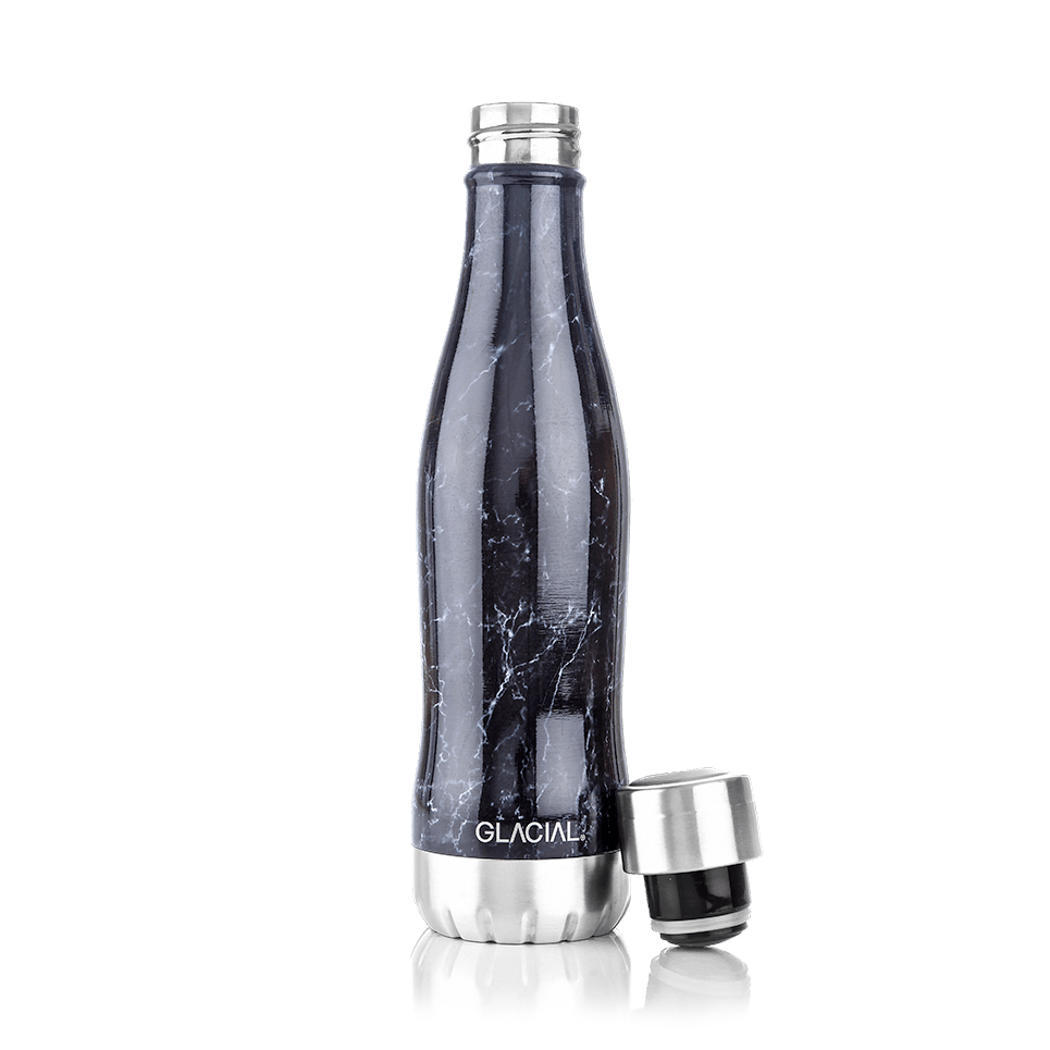 Glacial Glacial butelka na wodę 400 ml Black marble