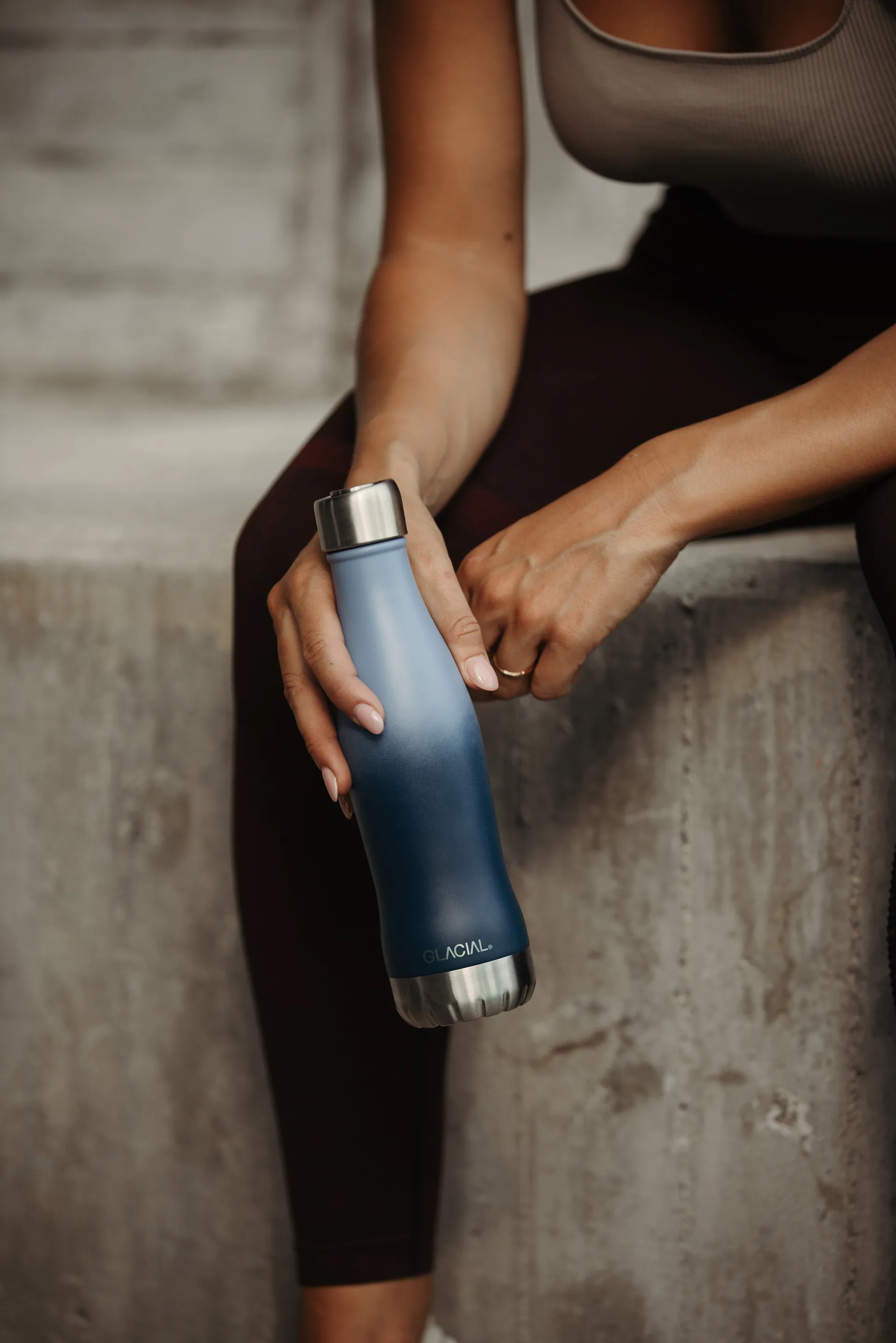 Glacial butelka na wodę active 400 ml, Blue fade Glacial