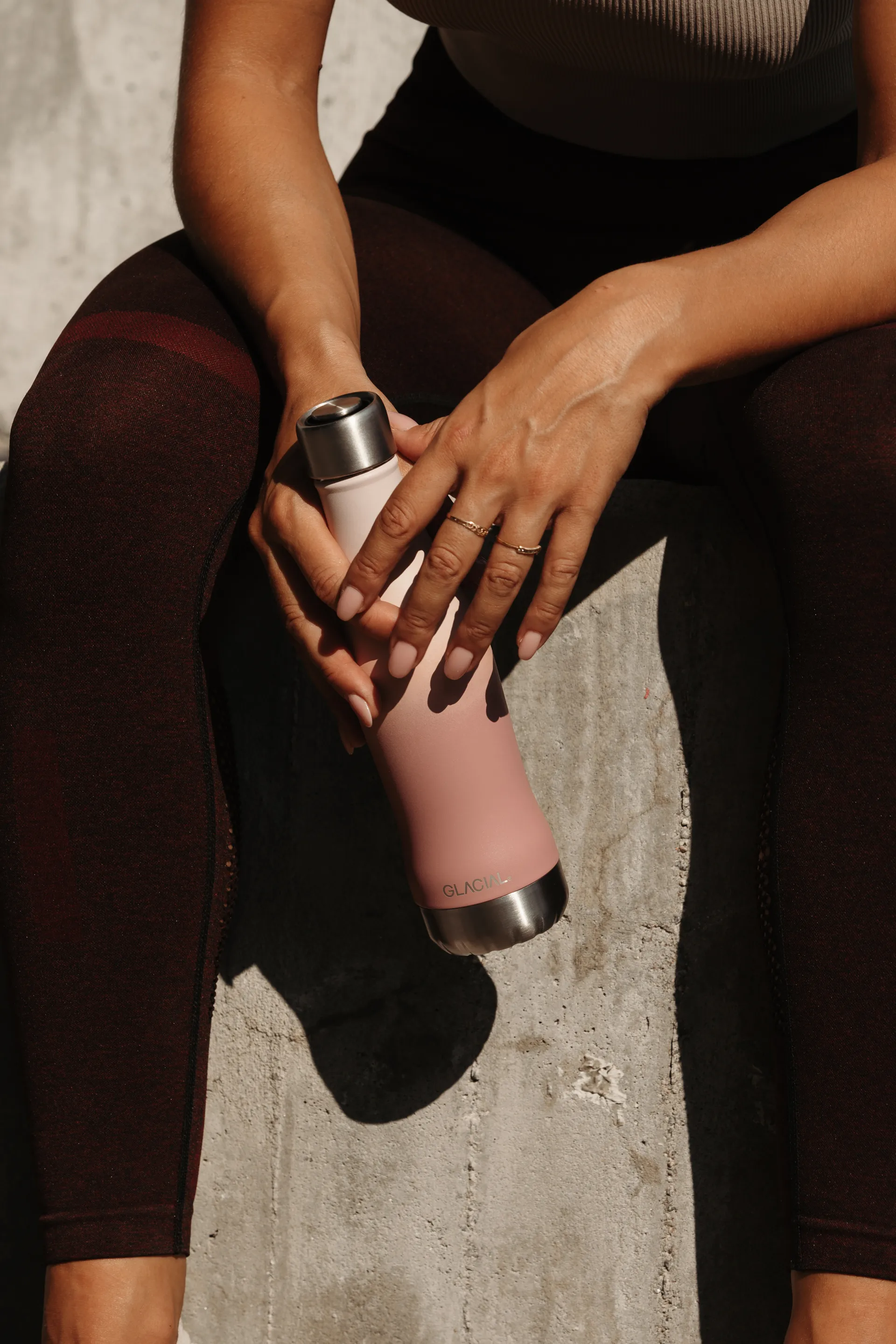 Glacial butelka na wodę active 400 ml, Pink fade Glacial