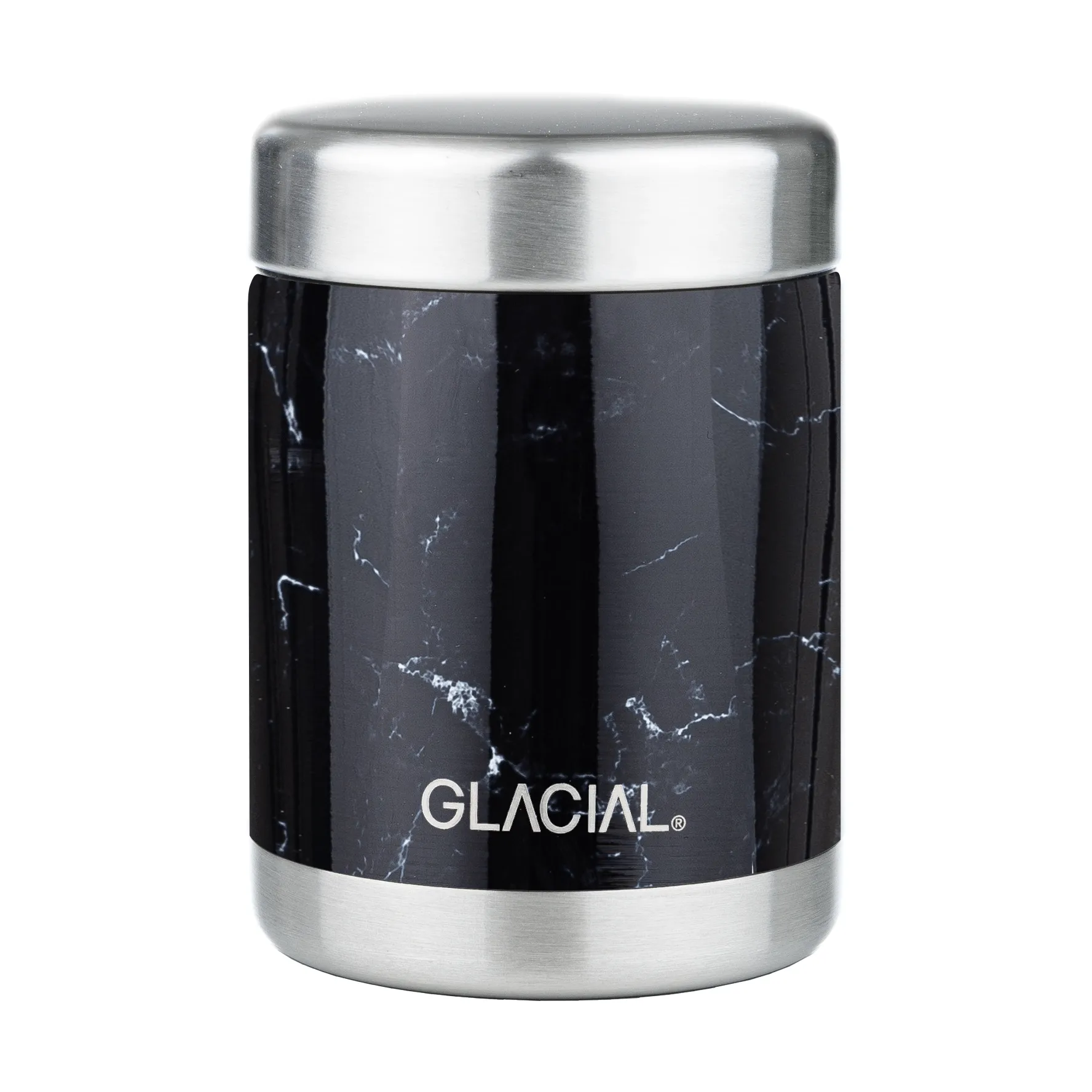 Glacial matowy termos 350 ml, Black marble Glacial
