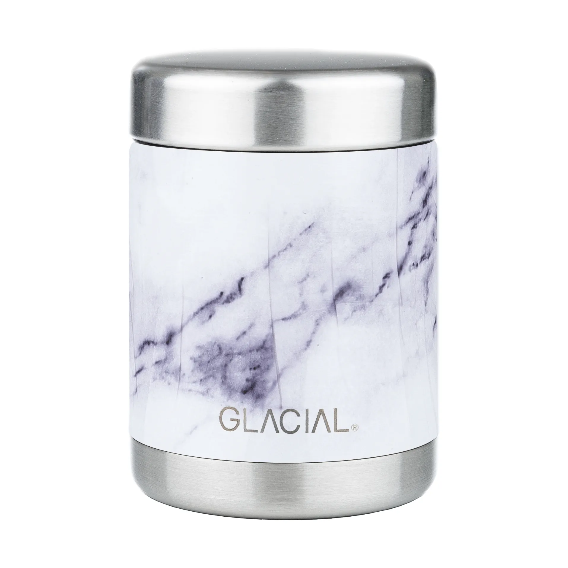 Glacial matowy termos 350 ml, White marble Glacial