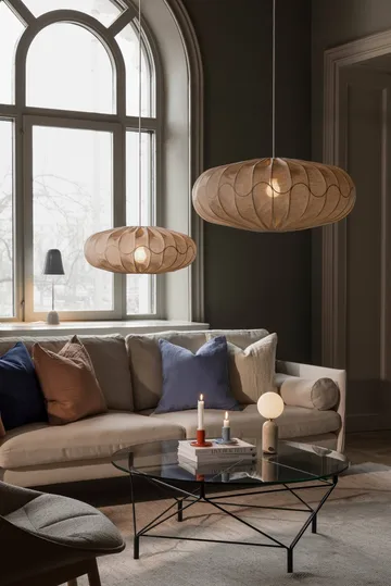 Abażur Bladverk Ø70 cm - Beżowy - Globen Lighting