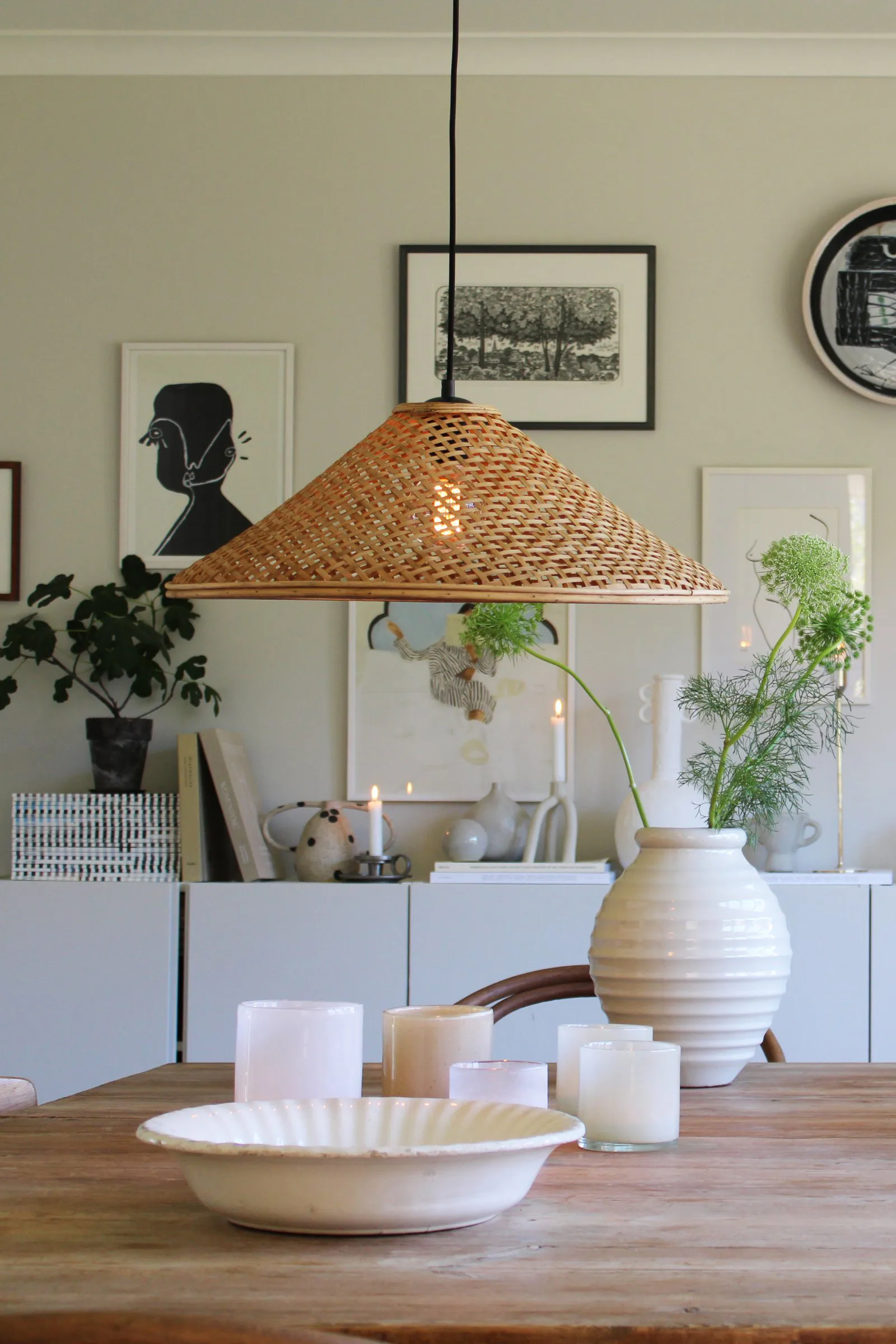 Abażur Jakarta Ø55 cm, Naturalny Globen Lighting