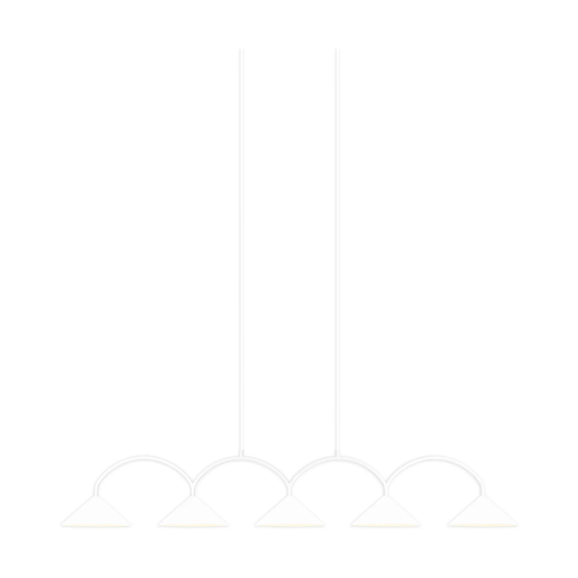 Curve lampa wisząca 5, Biały Globen Lighting