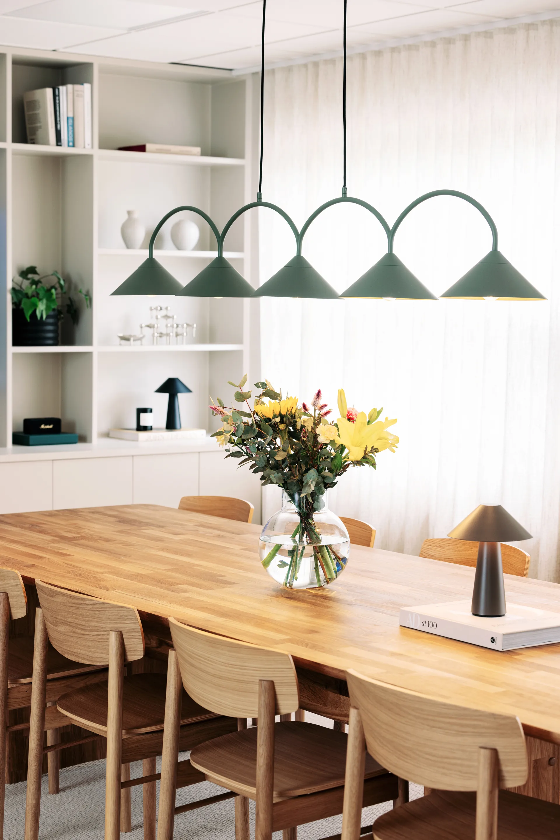 Curve lampa wisząca 5, Zielony Globen Lighting