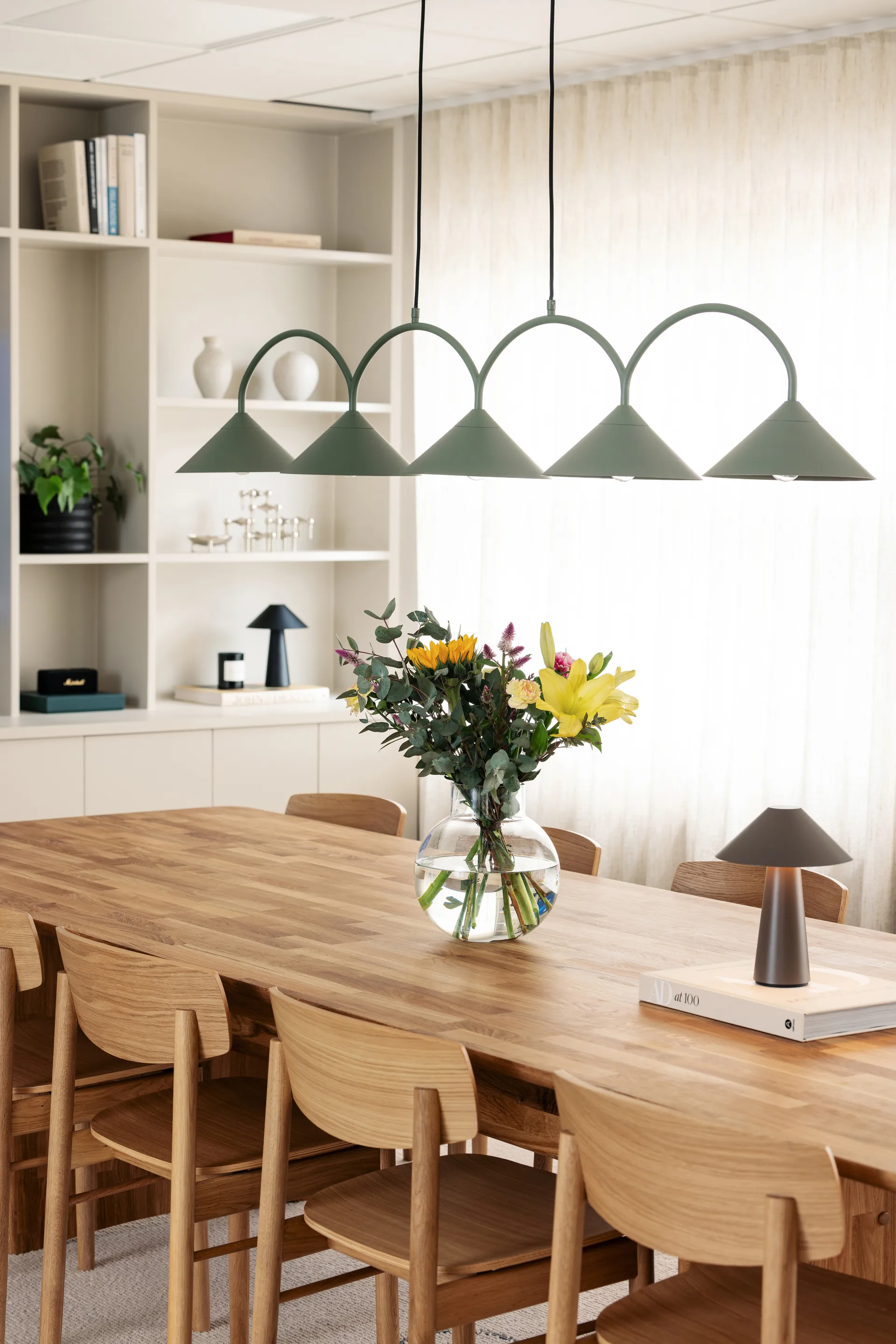 Curve lampa wisząca 5, Zielony Globen Lighting