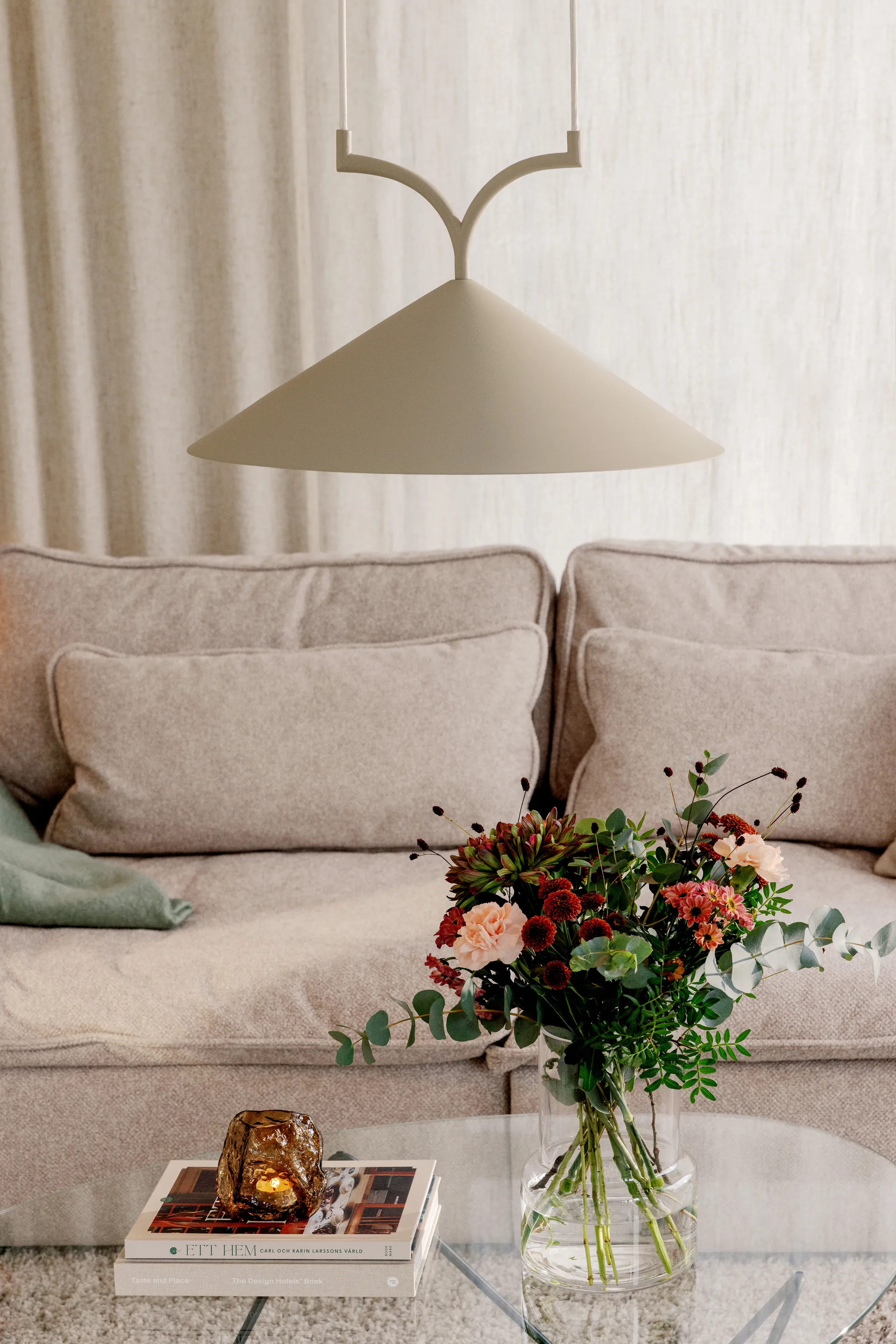 Curve lampa wisząca 50, Beżowy Globen Lighting