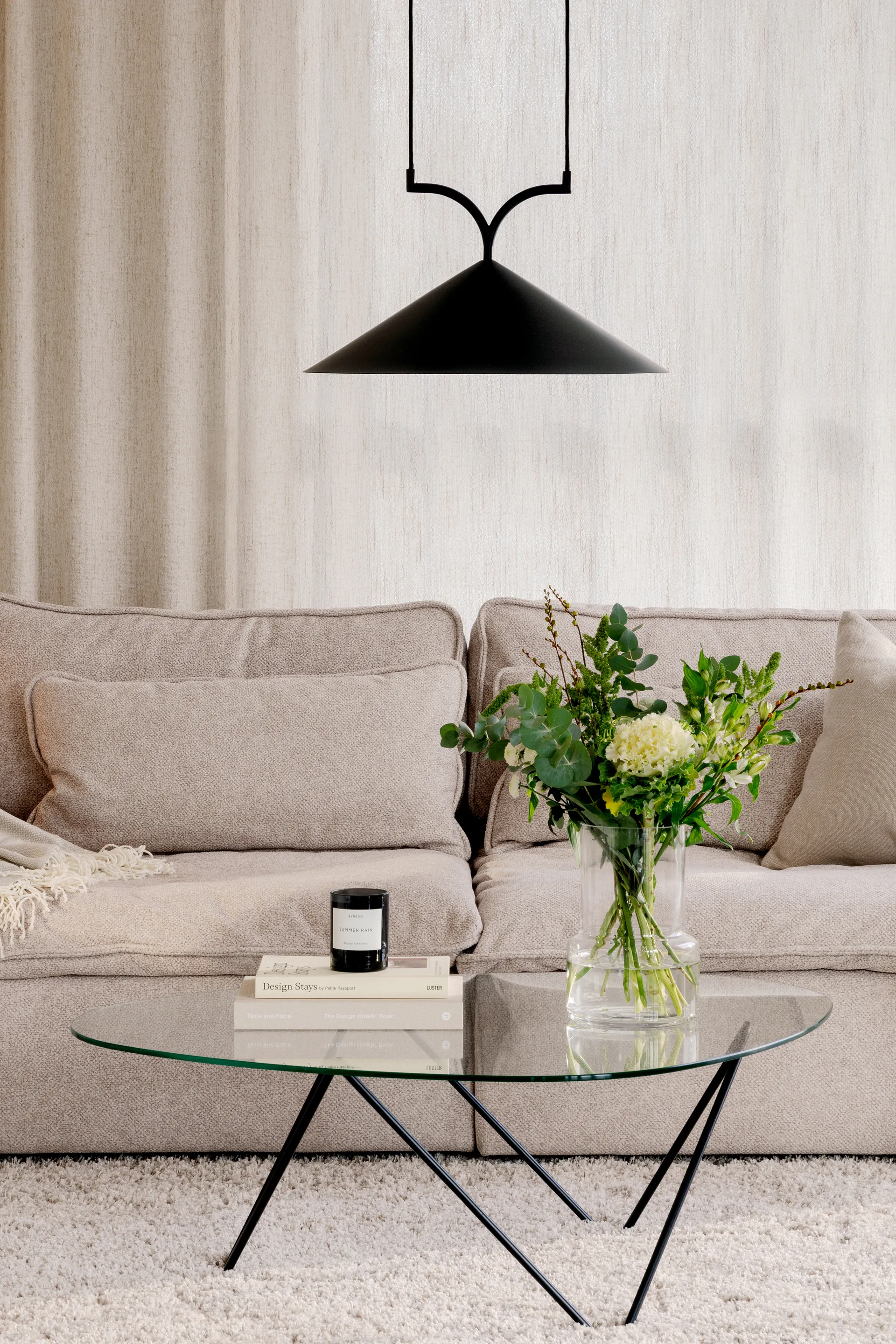 Curve lampa wisząca 50, Czarny Globen Lighting