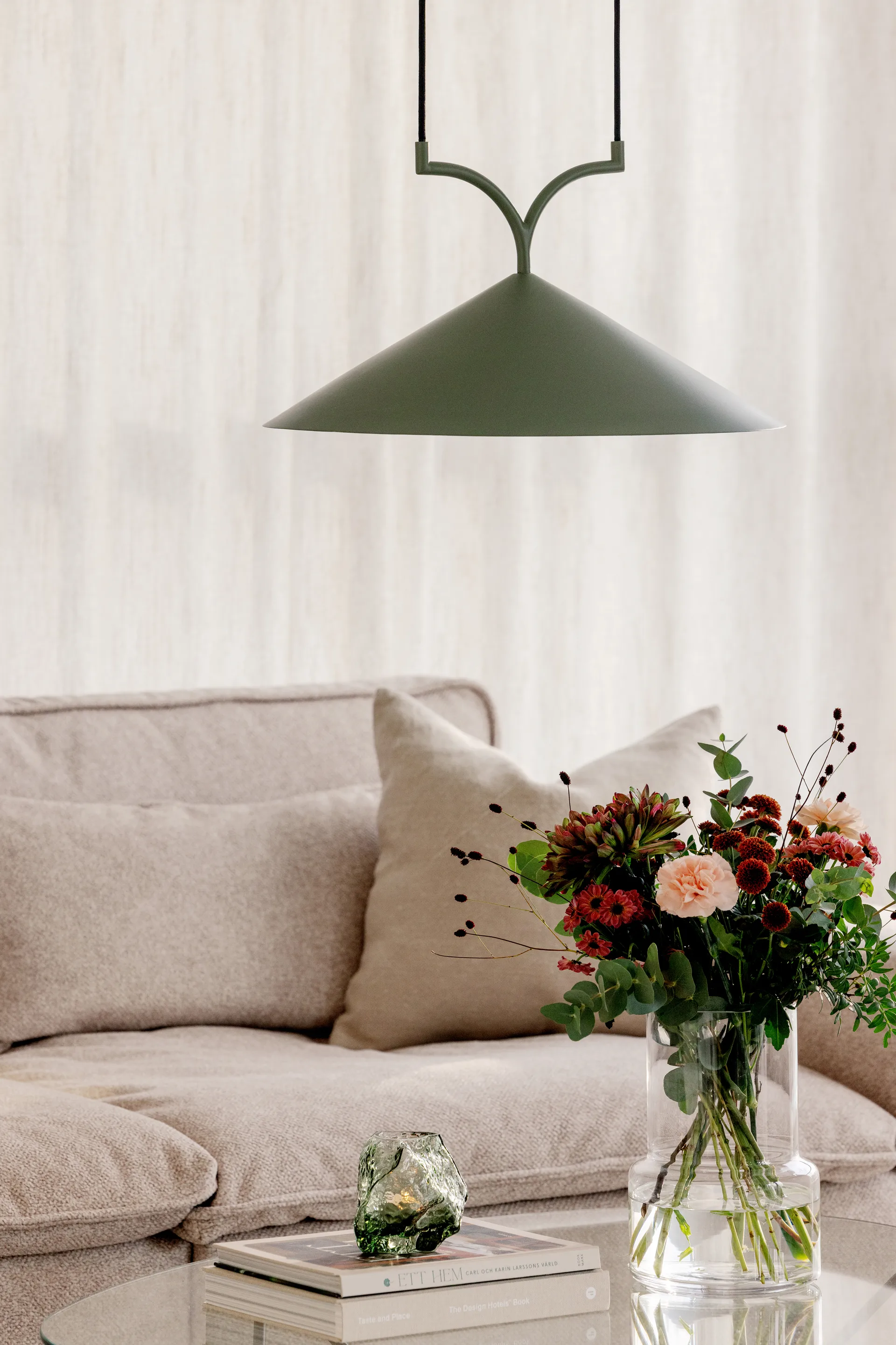 Curve lampa wisząca 50, Zielony Globen Lighting