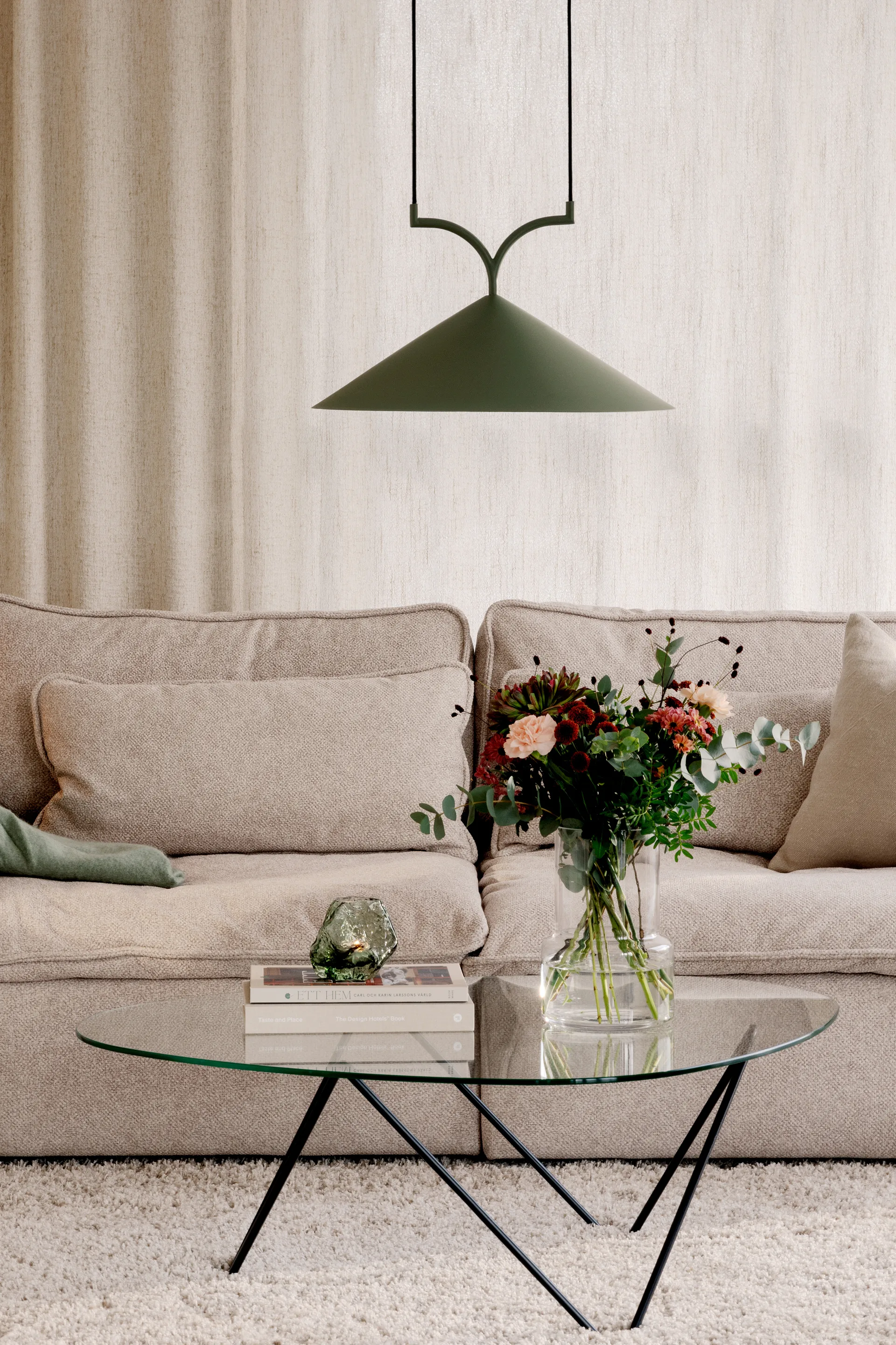 Curve lampa wisząca 50, Zielony Globen Lighting