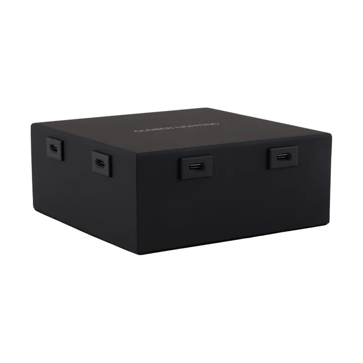 Hub ładowania USB C Globen Lighting - Czarny, 8 adapterów - Globen Lighting