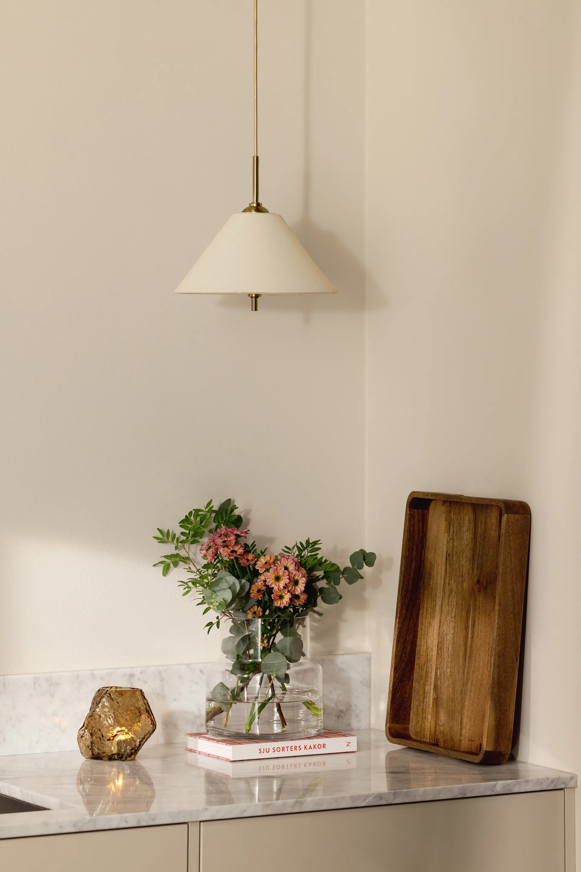 Iris lampa wisząca 25, Kremowy Globen Lighting