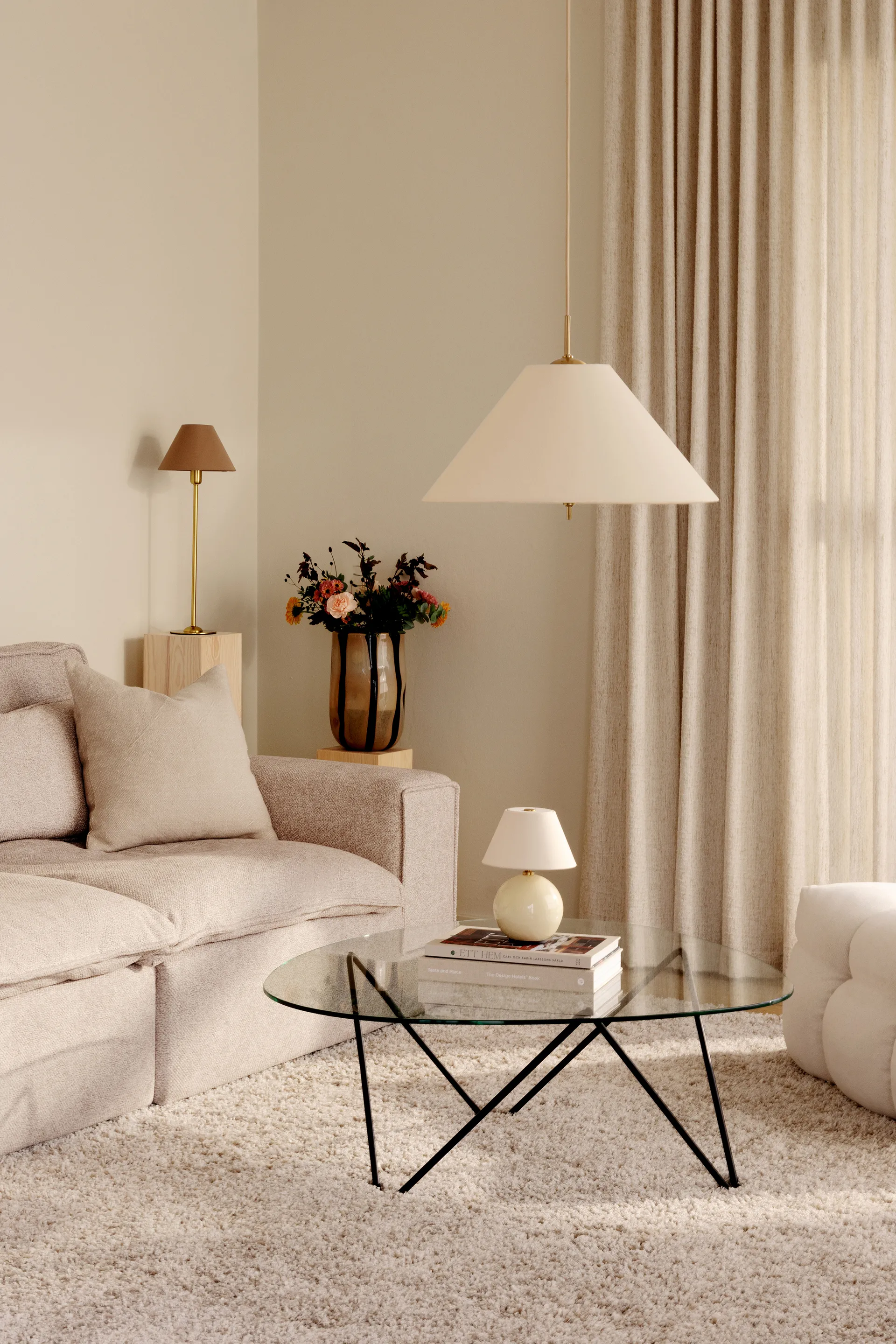 Iris lampa wisząca 50, Kremowy Globen Lighting