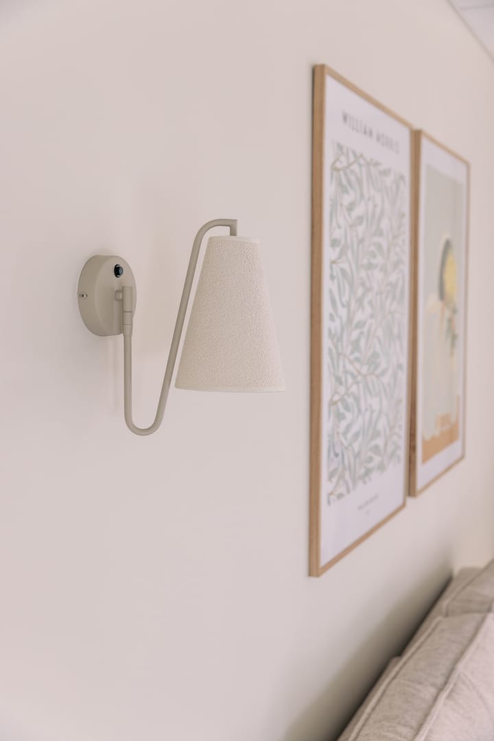 Kinkiet Lou, Bouclé biało-beige Globen Lighting