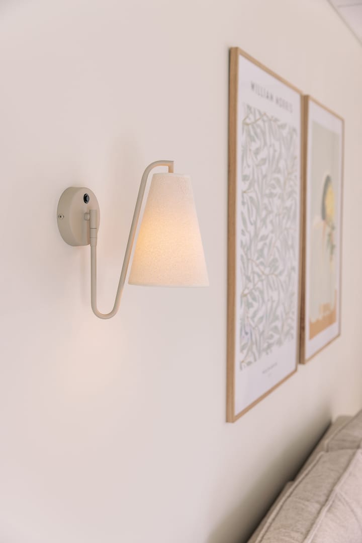 Kinkiet Lou, Bouclé biało-beige Globen Lighting