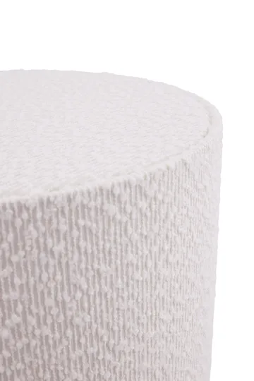 Lampa podłogowa Florian - Biel bouclé/beż, Ø30×80 cm - Globen Lighting