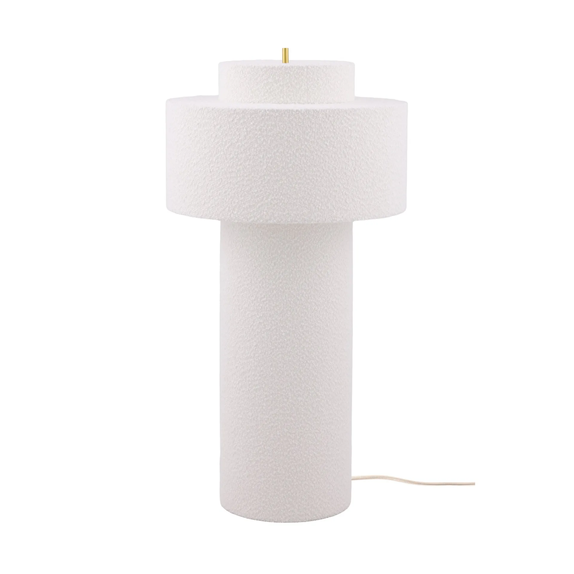 Lampa podłogowa Noah, Biel bouclé, Ø45×88 cm Globen Lighting