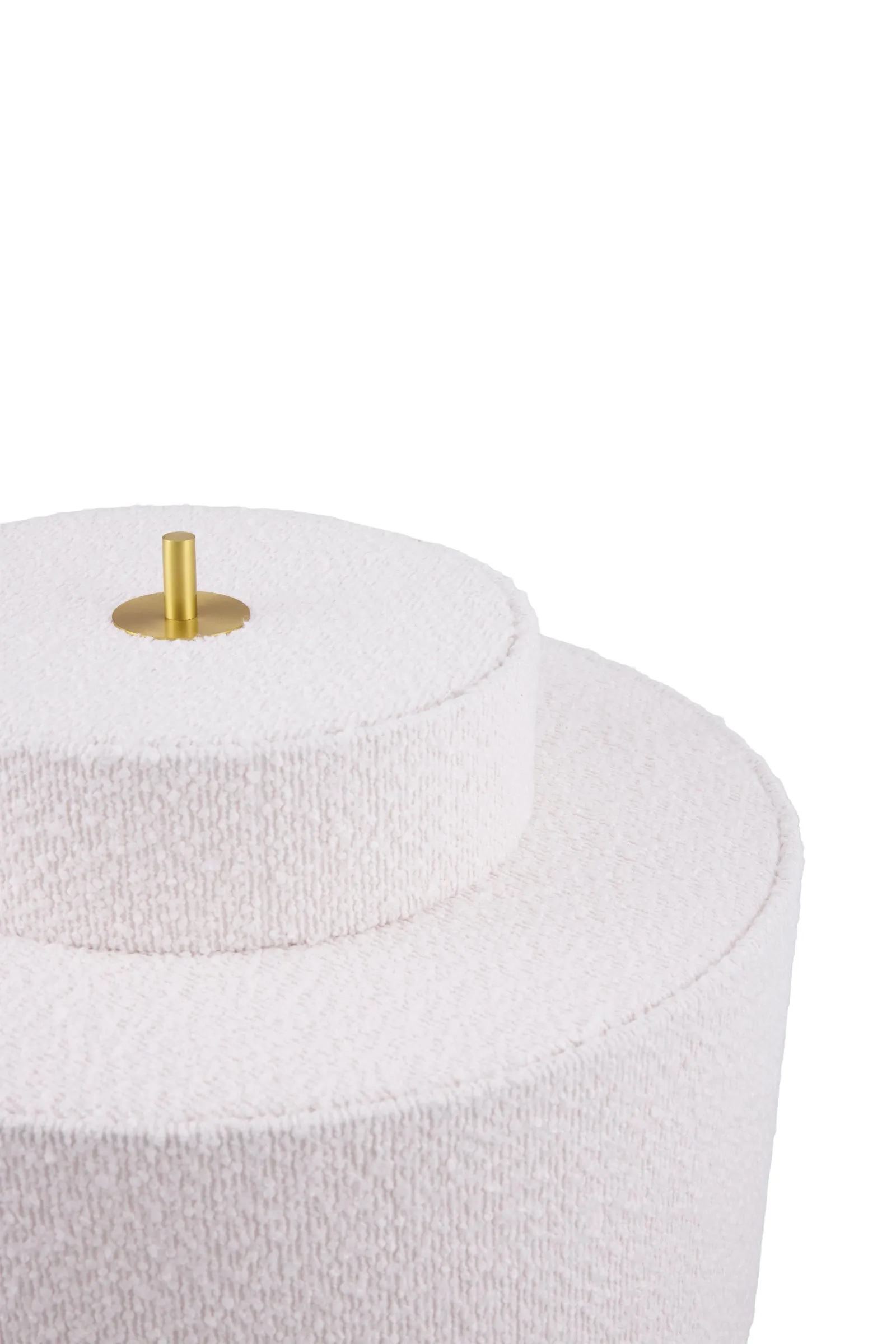 Lampa podłogowa Noah, Biel bouclé, Ø45×88 cm Globen Lighting