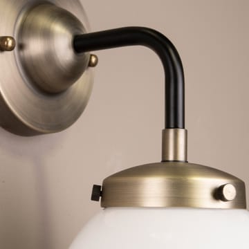 Lampa ścienna Alley 1 IP44 - Mosiądz postarzany-biały - Globen Lighting