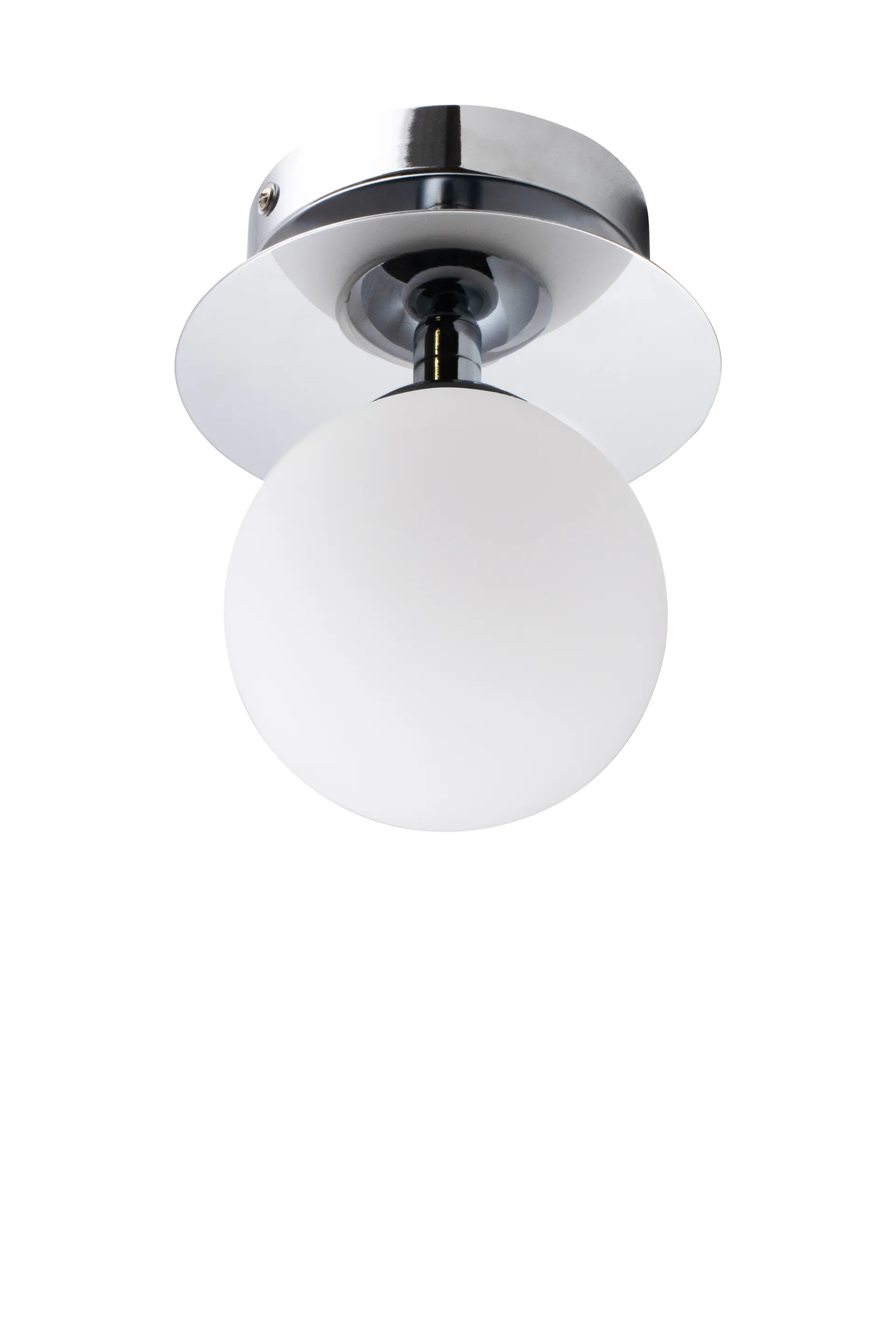 Lampa ścienna Art Deco IP44/sufitowa, Chrom-Biały Globen Lighting