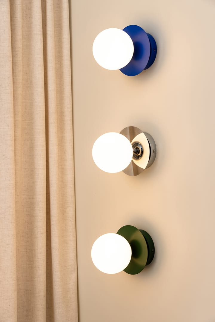 Lampa ścienna Art Deco IP44/sufitowa, Niebiesko-biały Globen Lighting