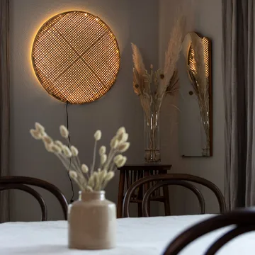 Lampa ścienna Aruba Ø50 cm - Naturalny - Globen Lighting