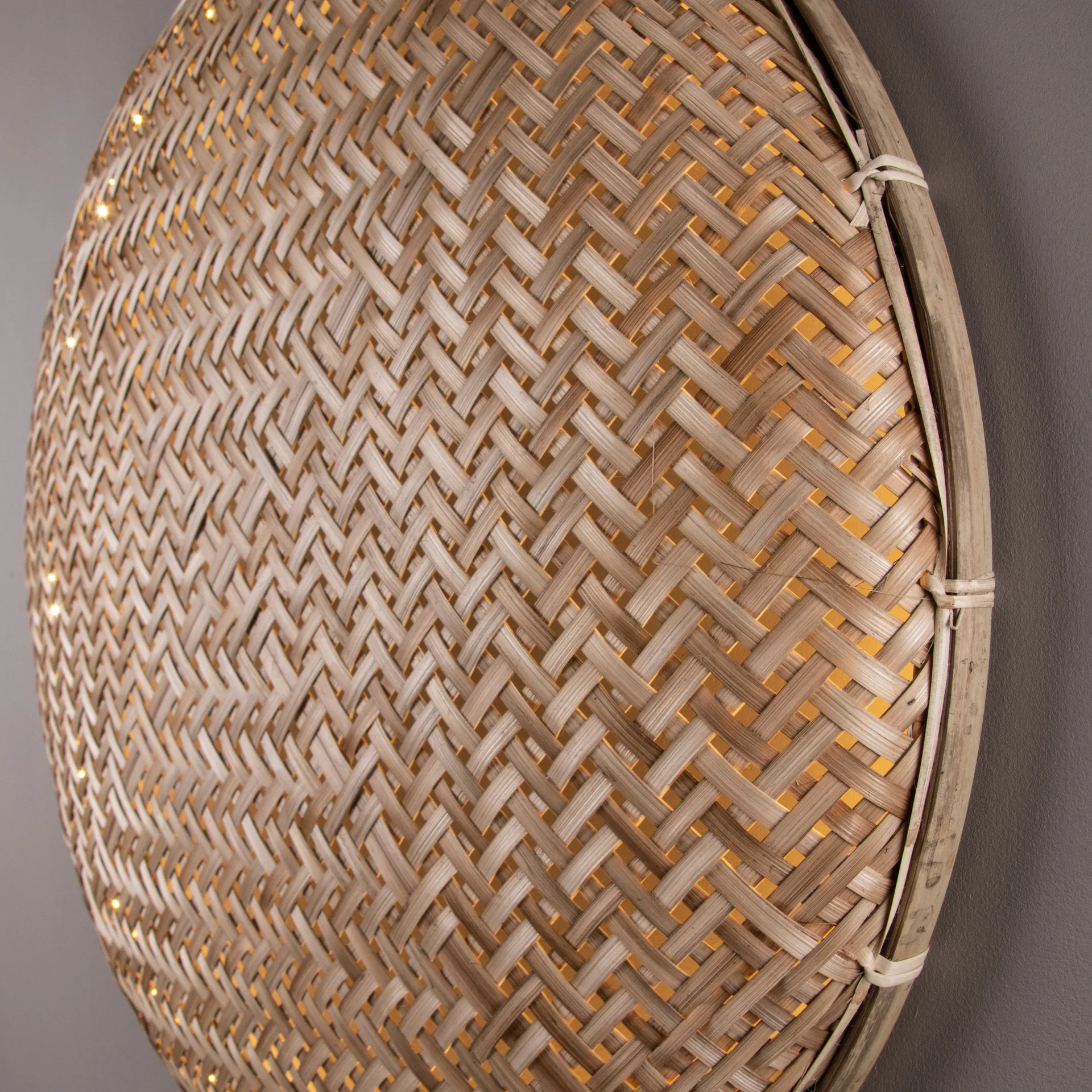 Lampa ścienna Aruba Ø50 cm, Naturalny Globen Lighting