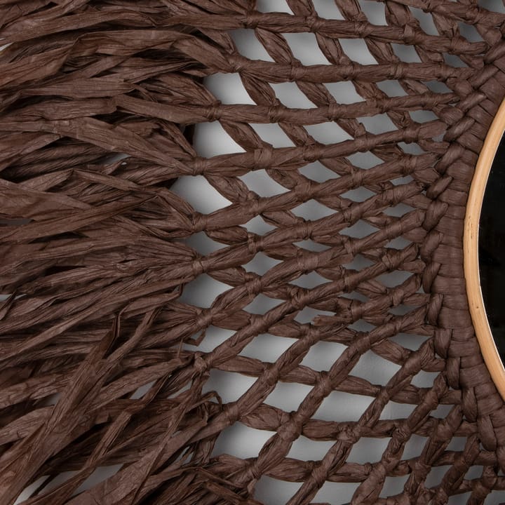 Lampa ścienna Boho z lustrem Ø90 cm, Brązowy Globen Lighting