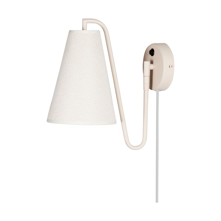 Lampa ścienna Lou - Bouclé biało-beige - Globen Lighting