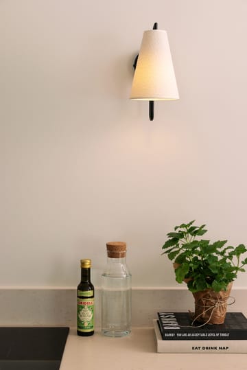 Lampa ścienna Lou - Bouclé biało-czarny - Globen Lighting