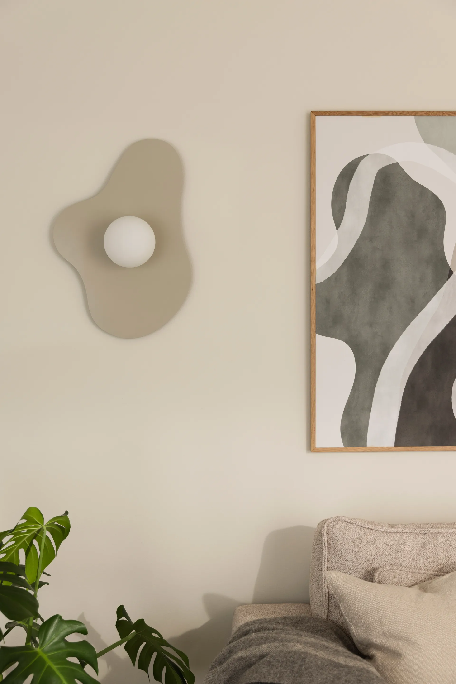 Lampa ścienna/plafon Illusion 60 cm, Beżowy Globen Lighting