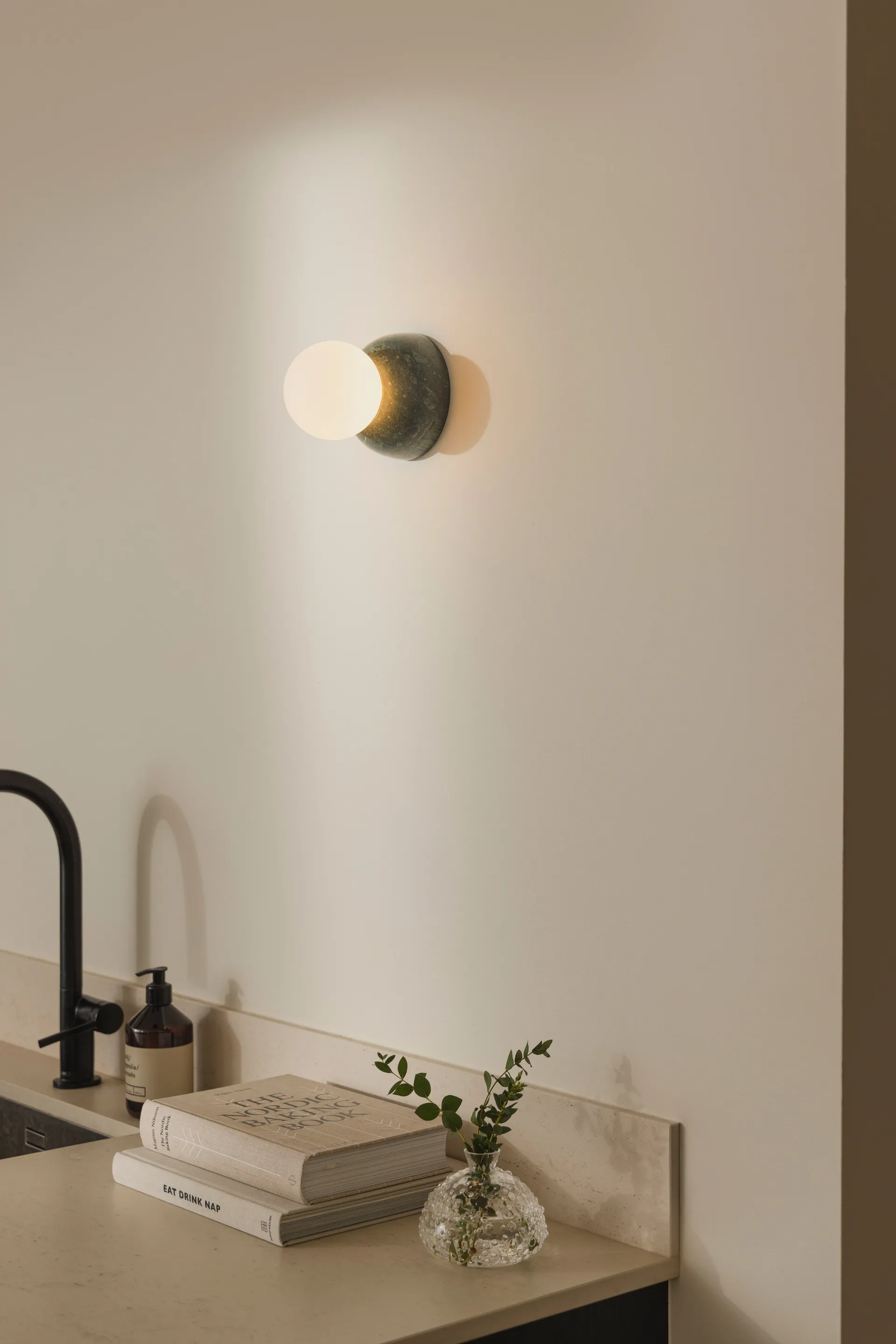 Lampa ścienna/plafon Torrano 13 cm, Ciemnozielony marmur Globen Lighting