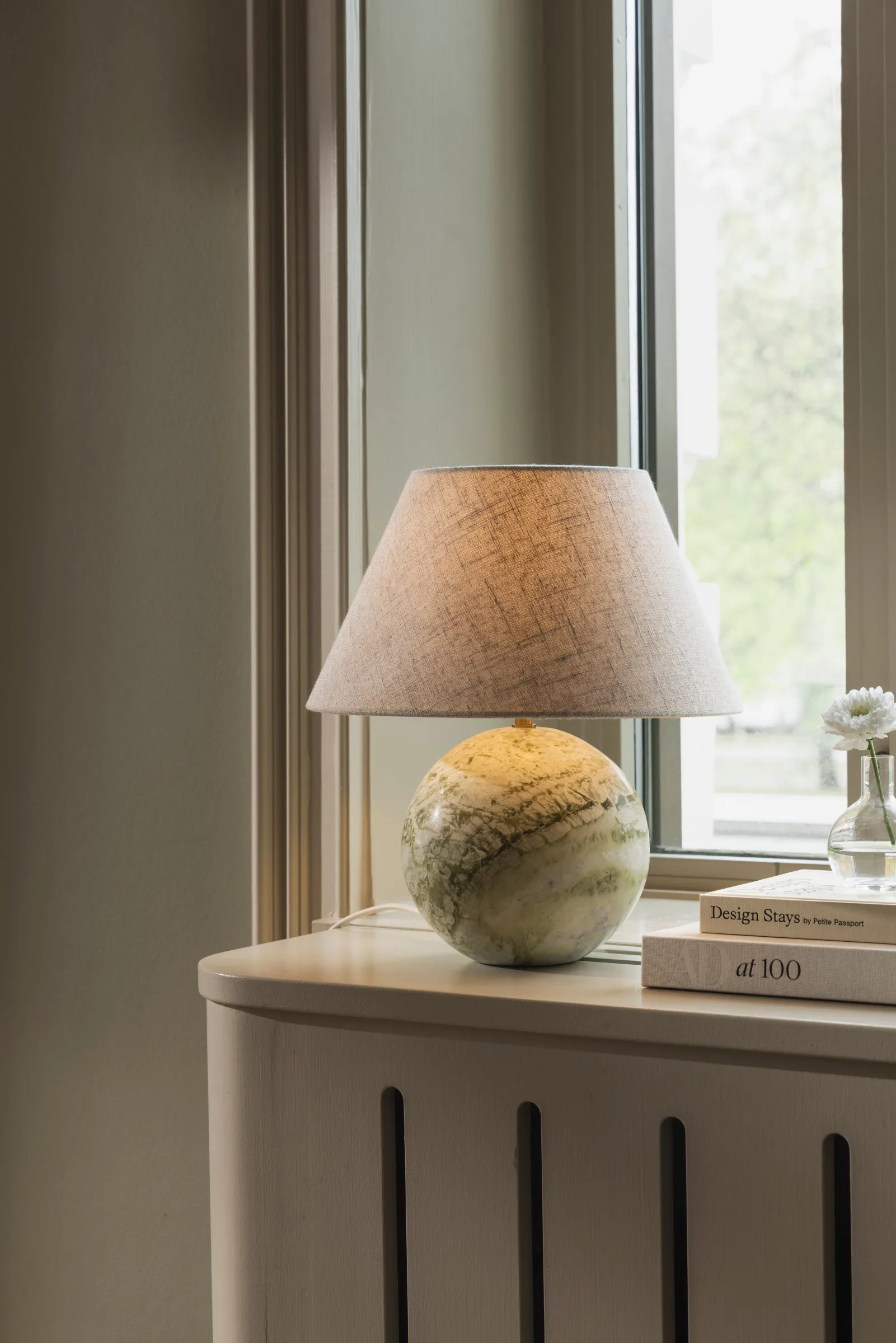 Lampa stołowa Castello 35, Jasnozielony marmur Globen Lighting