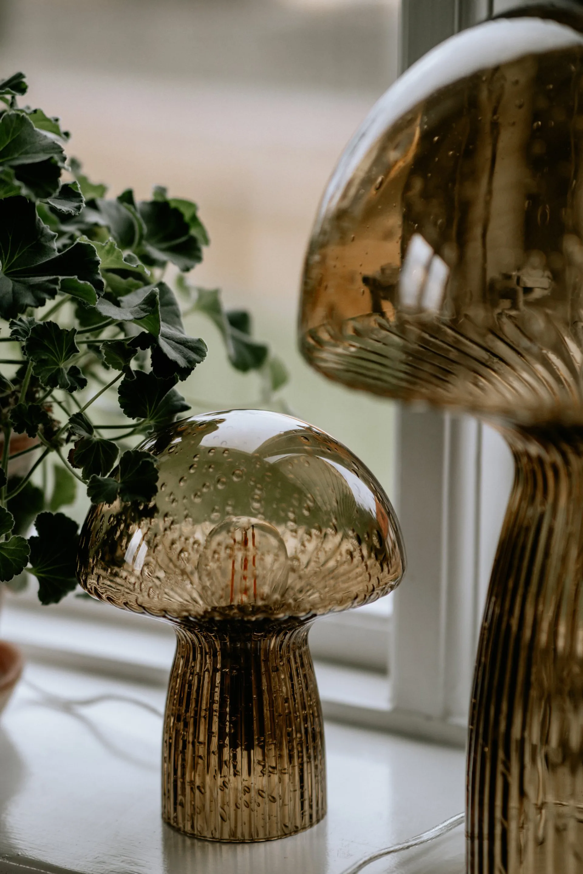 Lampa stołowa Fungo Special Edition brązowa, 20 cm  Globen Lighting