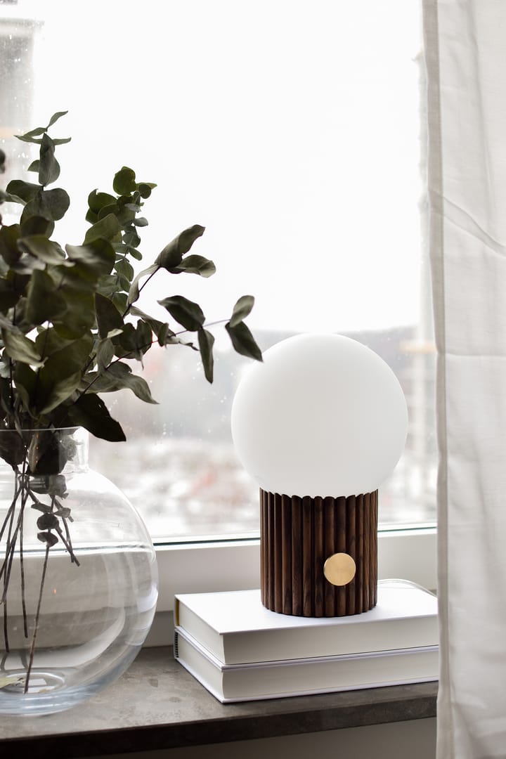 Lampa stołowa Hubble Ø15 cm, Orzech włoski Globen Lighting