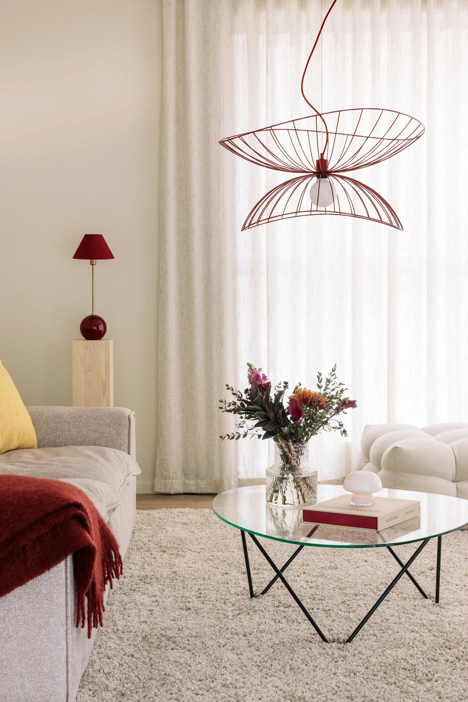 Lampa stołowa Iris 20, Burgundy Globen Lighting