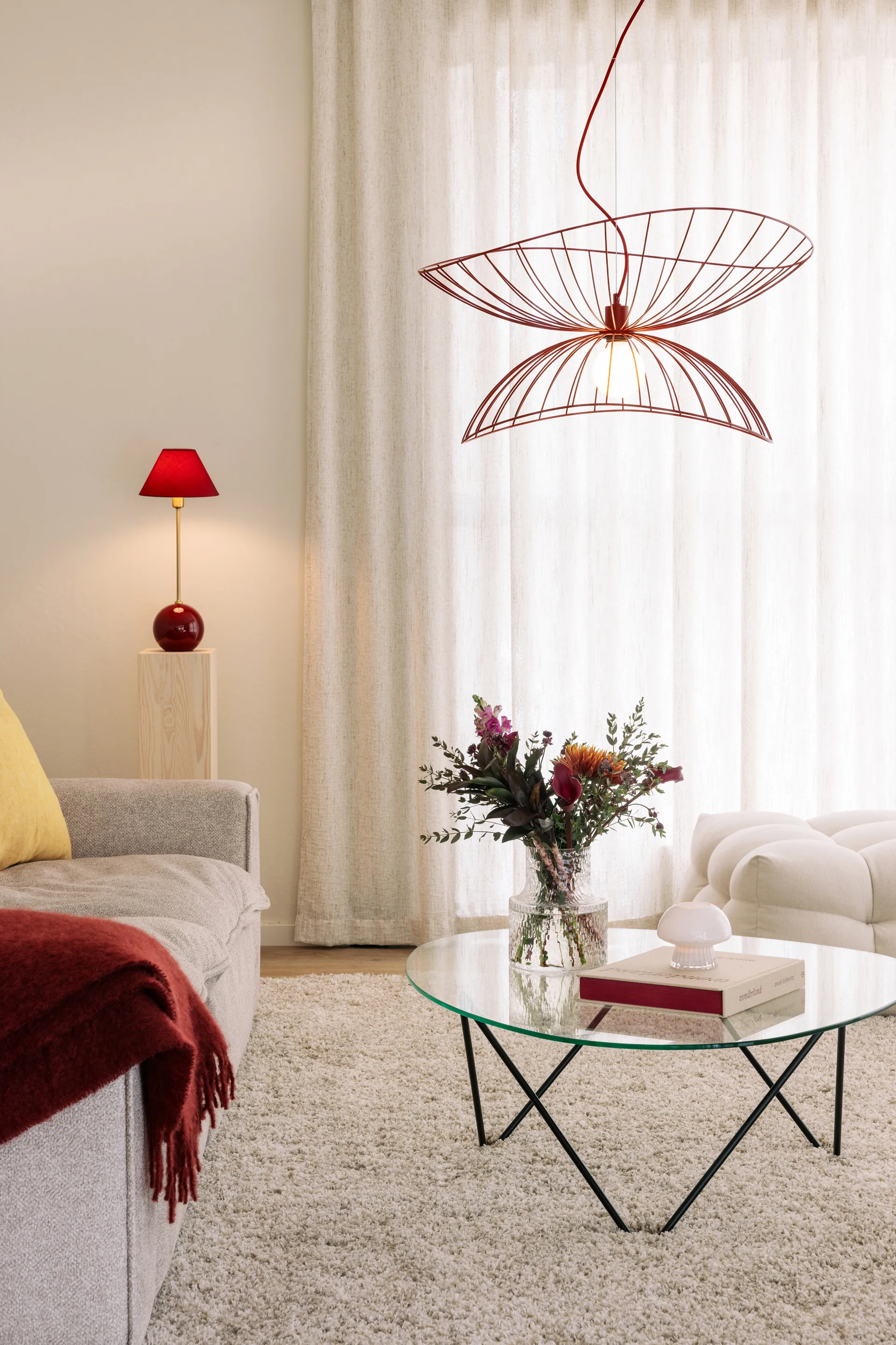 Lampa stołowa Iris 20, Burgundy Globen Lighting