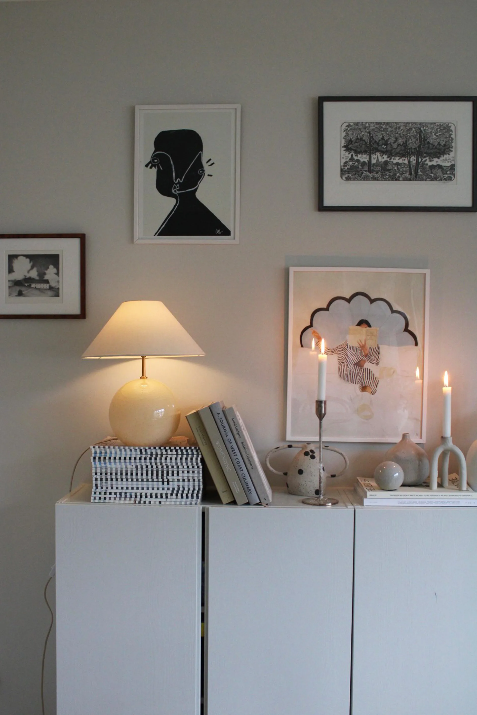 Lampa stołowa Iris 35, 39 cm, Kremowy Globen Lighting