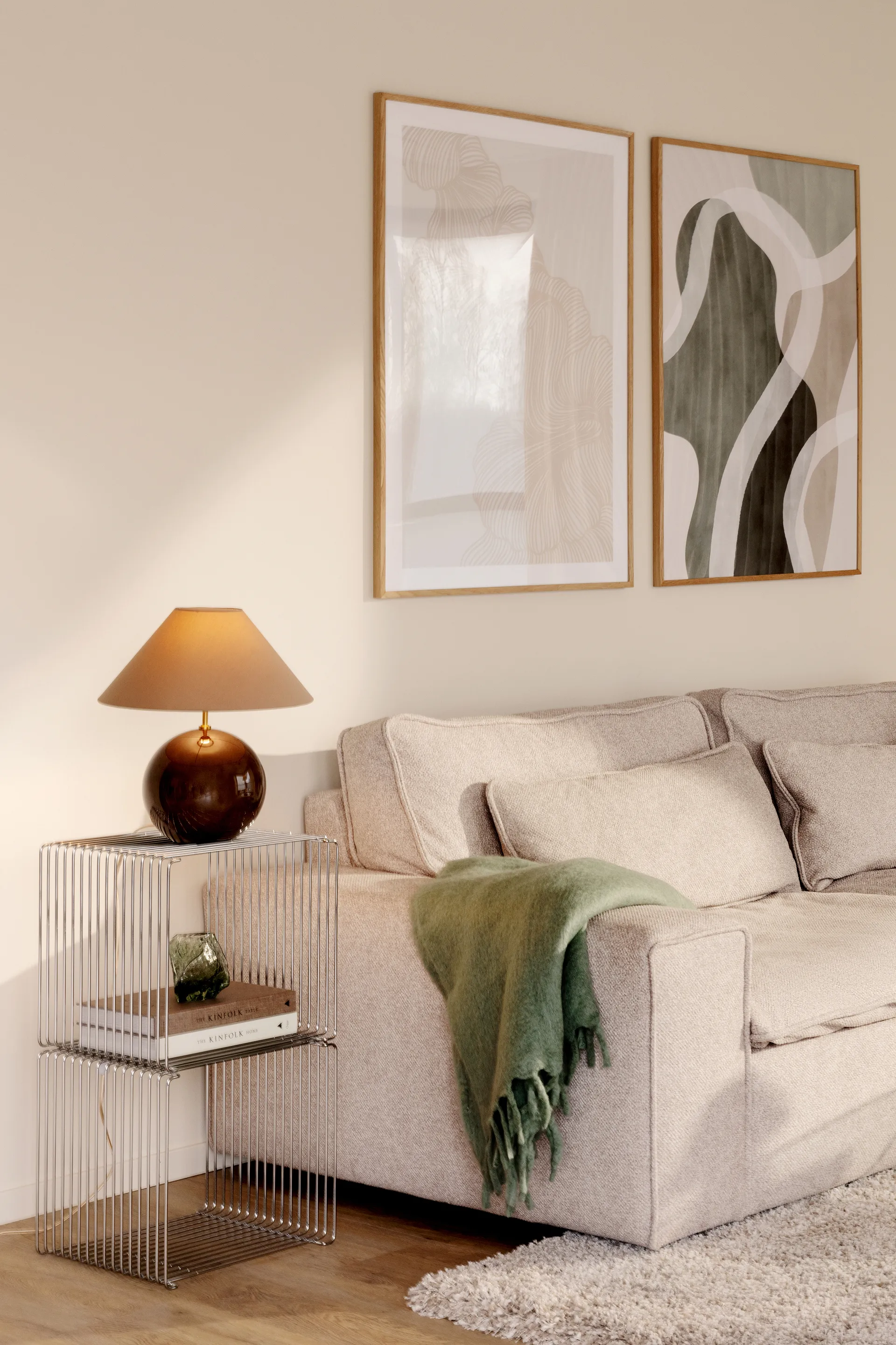 Lampa stołowa Iris 35, 39 cm, Mocha Globen Lighting