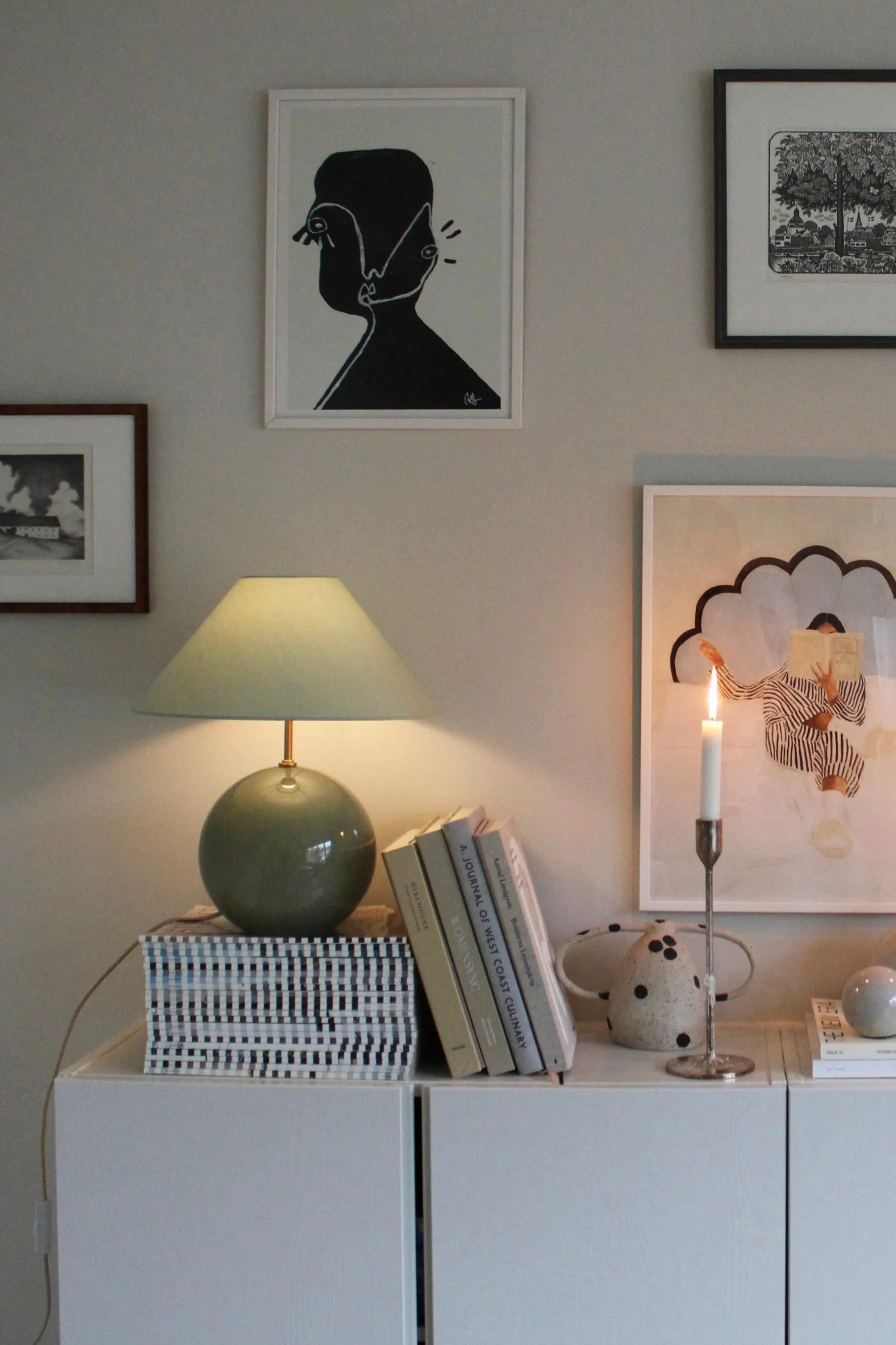 Lampa stołowa Iris 35, 39 cm, Zielony Globen Lighting