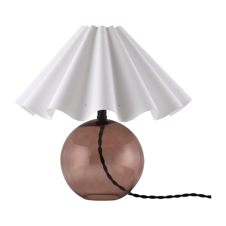Lampa stołowa Judyta Ø30 cm - Brązowo-biały - Globen Lighting